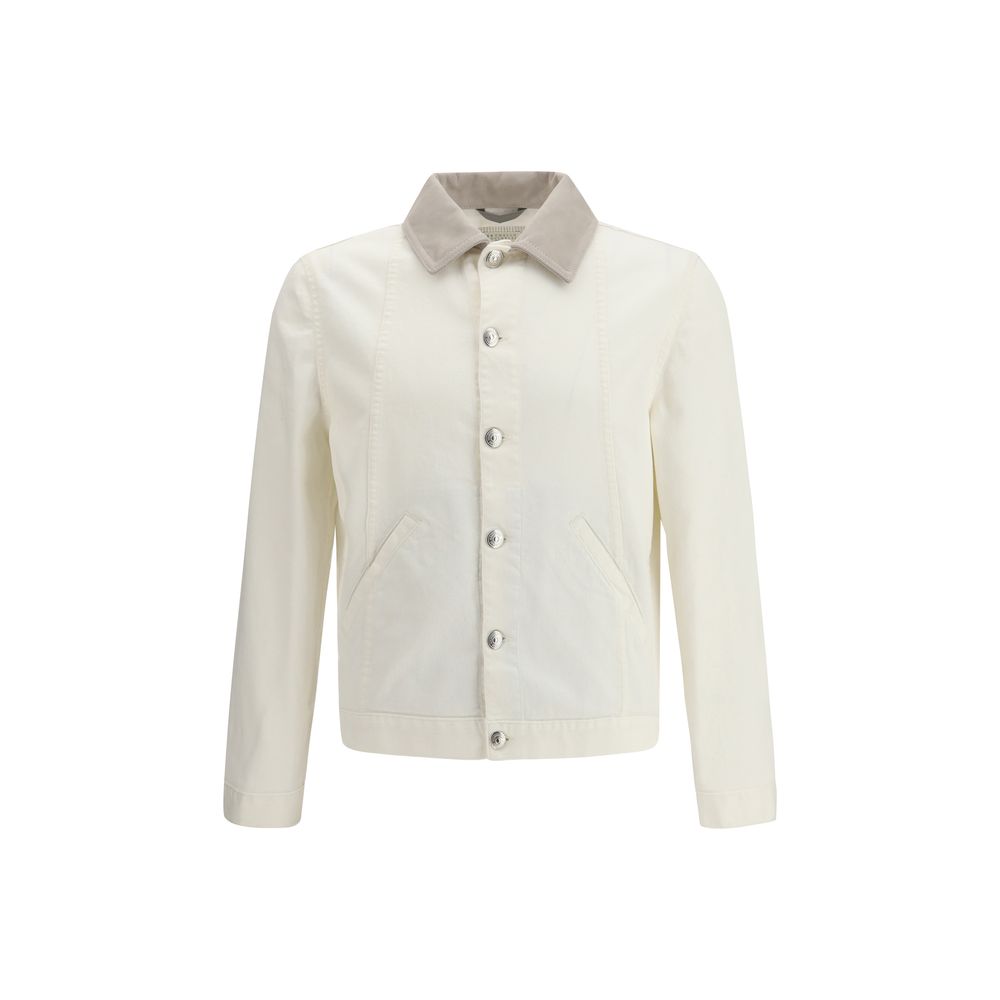 Brunello Cucinelli White denim jacket made of cotton-1