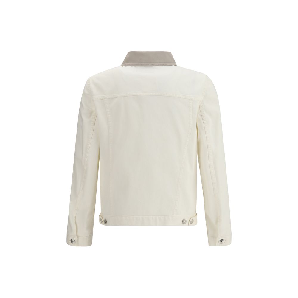 Brunello Cucinelli White denim jacket made of cotton-2