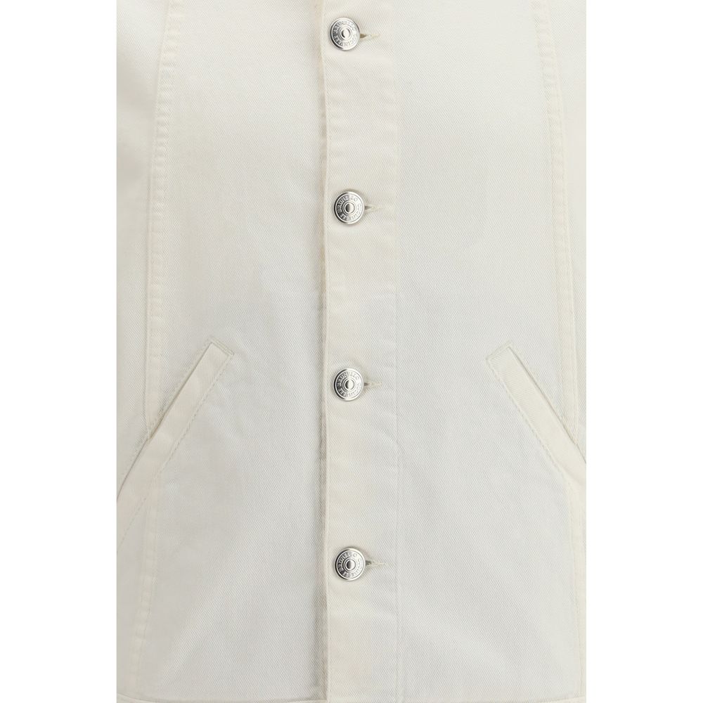 Brunello Cucinelli White denim jacket made of cotton-3