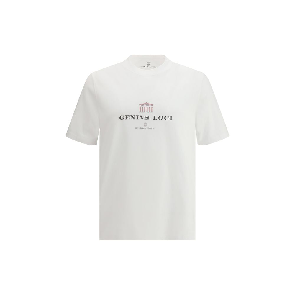 Brunello Cucinelli Weißes Baumwoll-T-Shirt-1