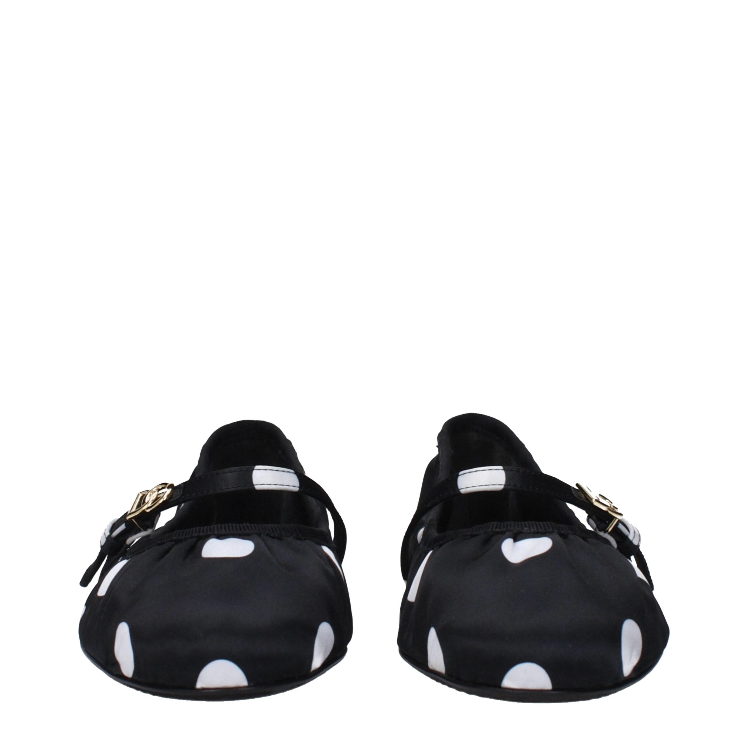 Dolce & Gabbana Black Fabric Ballerinas-3