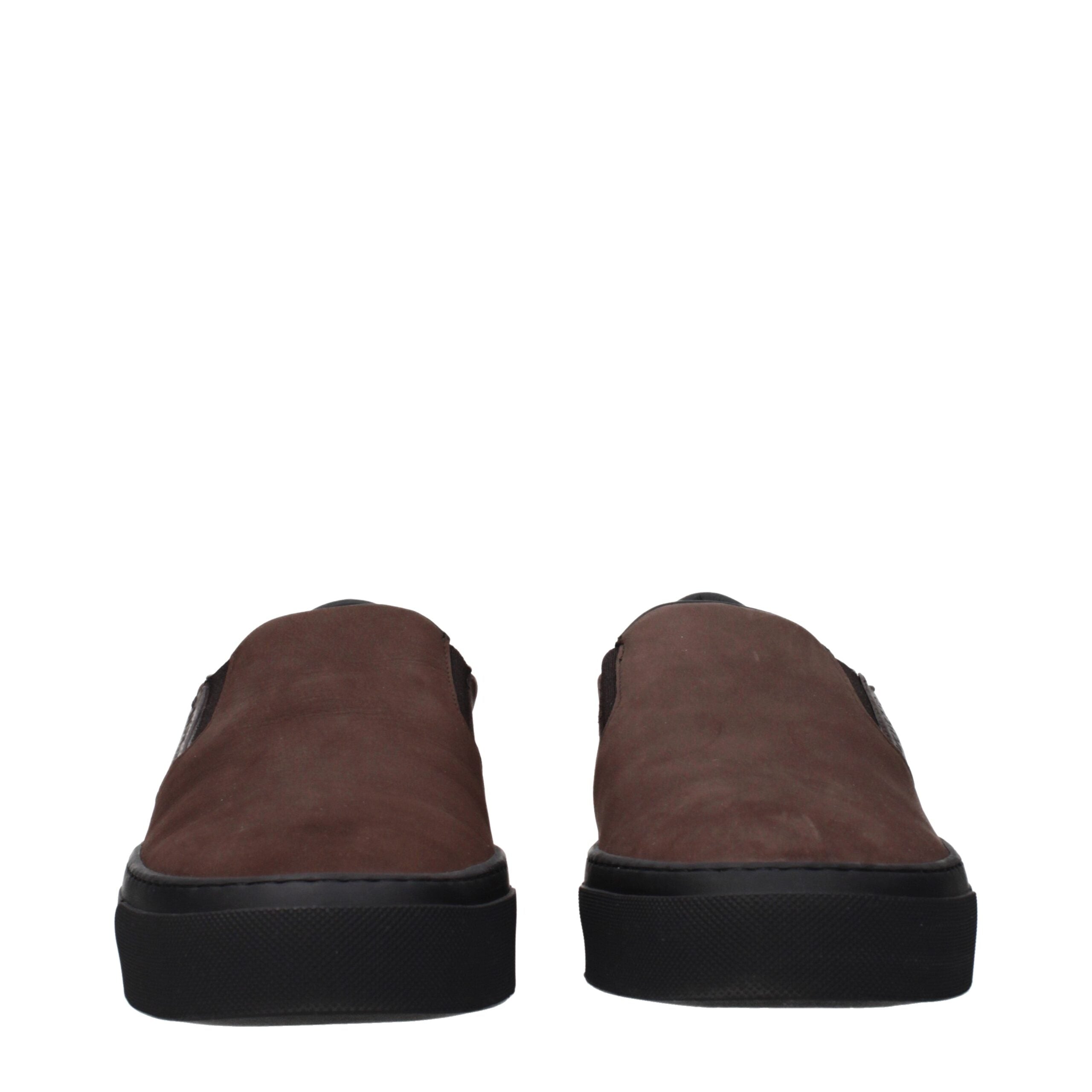 Moncler Braune Loafer aus Leder zum Hineinschlüpfen-3