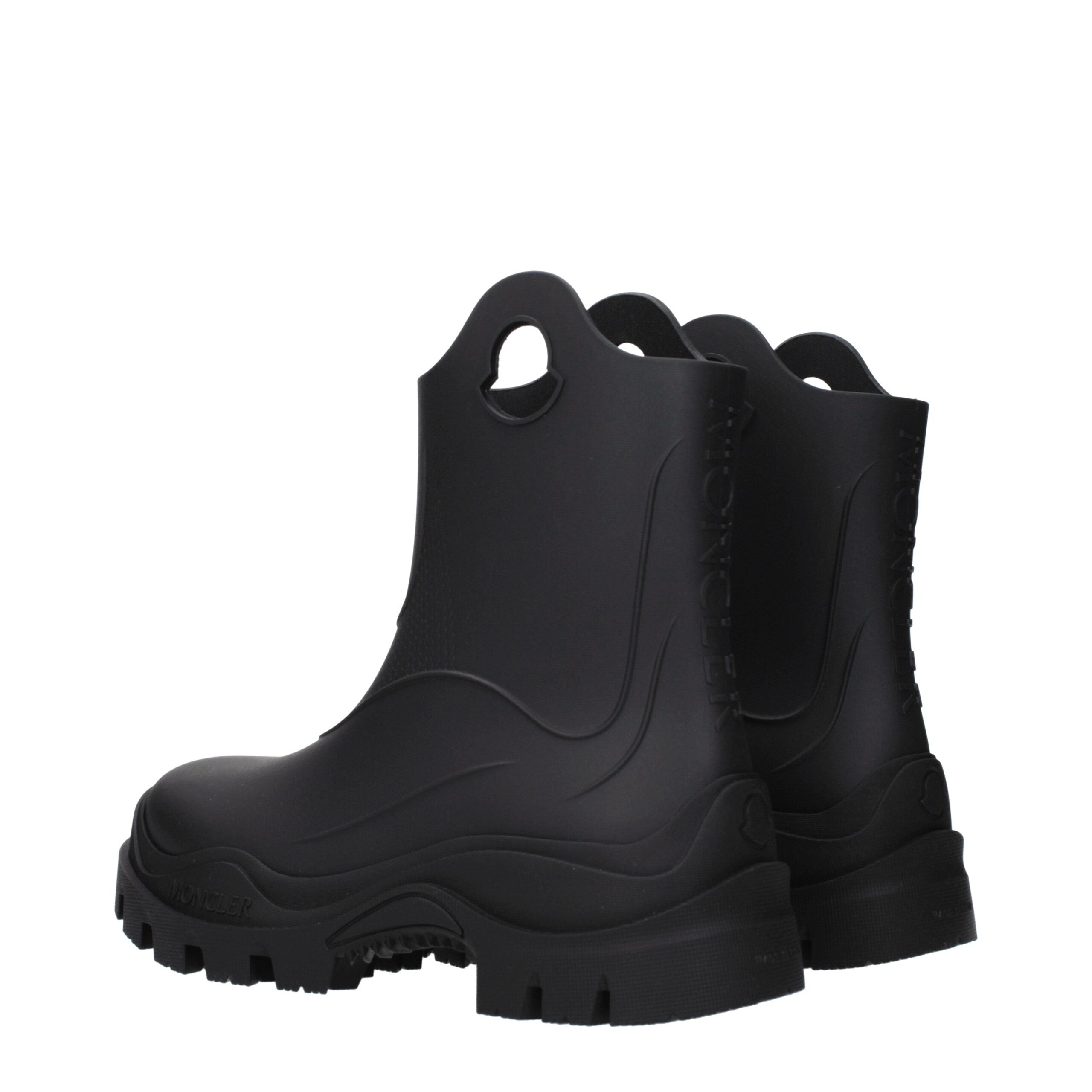 Moncler Schwarze Ankle Boots aus Baumwolle-4