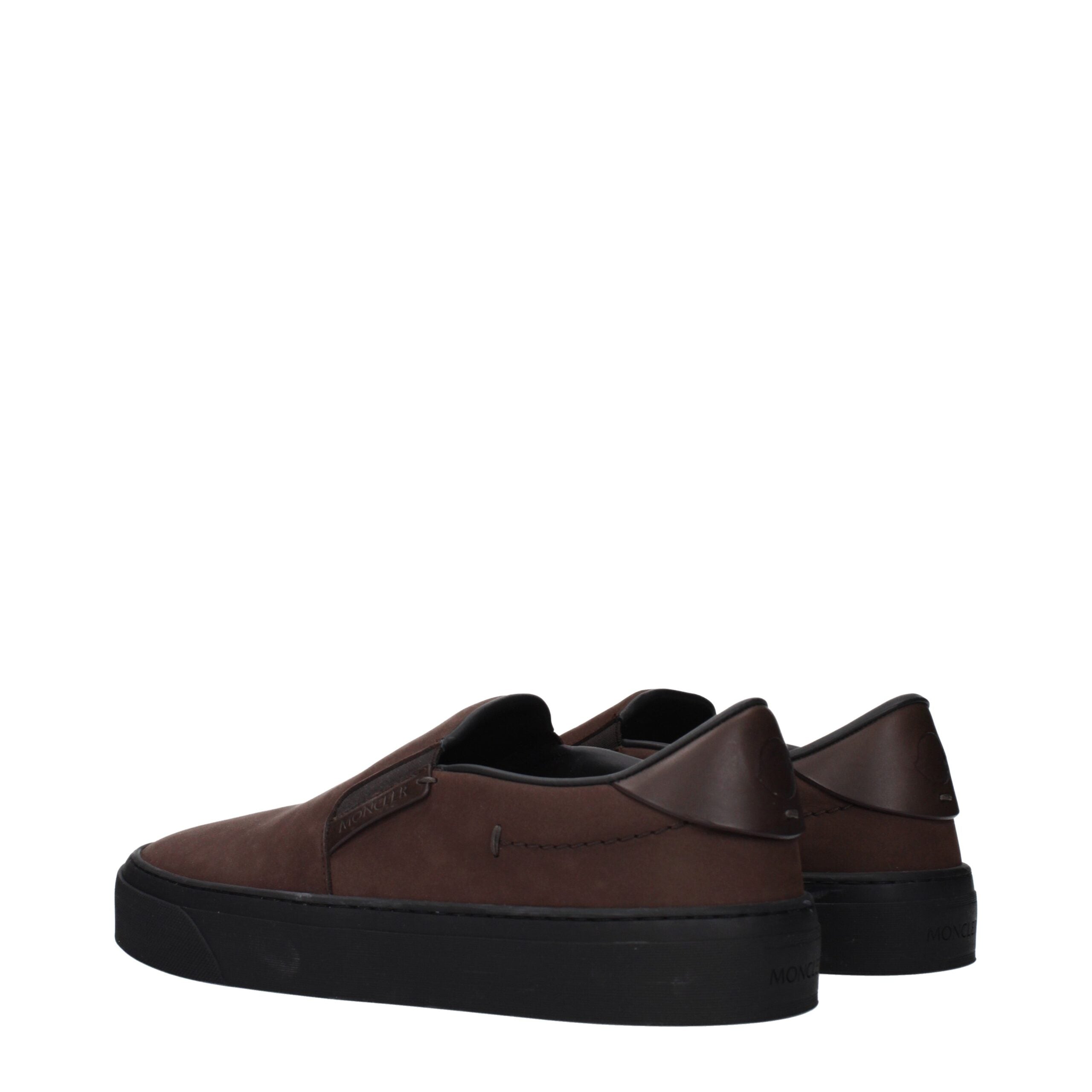 Moncler Braune Loafer aus Leder zum Hineinschlüpfen-4