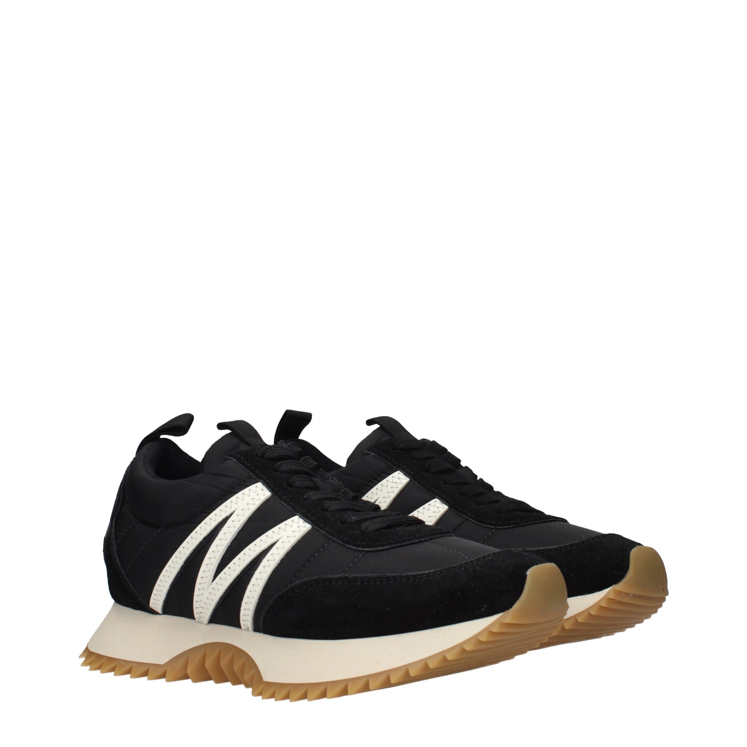 Moncler Schwarze Stoff-Sneaker mit niedrigem Schaft-2