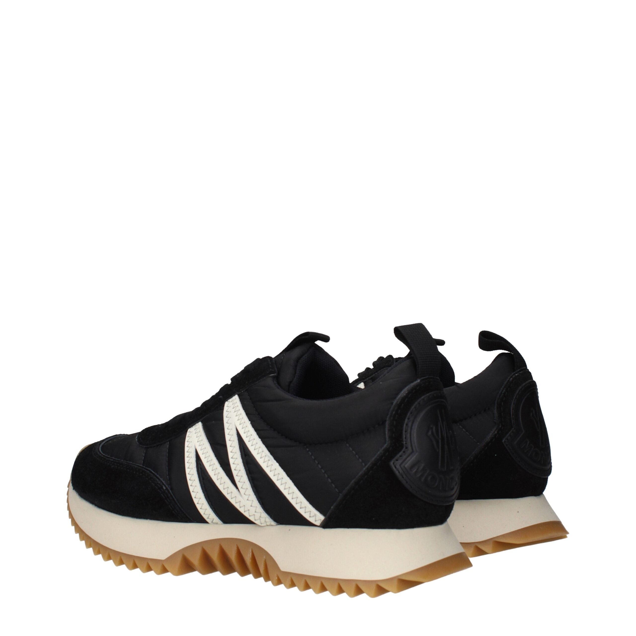 Moncler Schwarze Stoff-Sneaker mit niedrigem Schaft-4