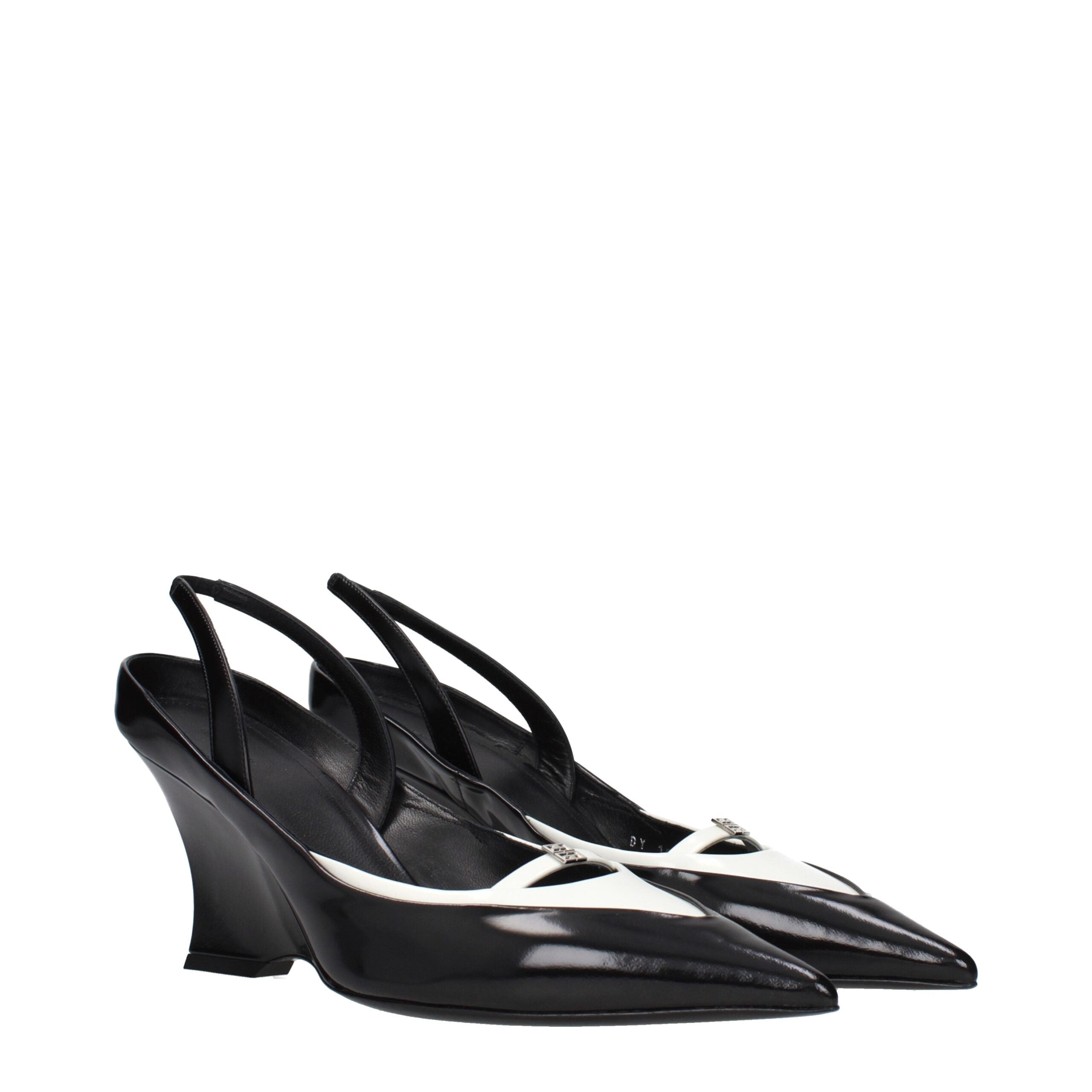 Givenchy Schwarze Keilsandalen aus Leder-2