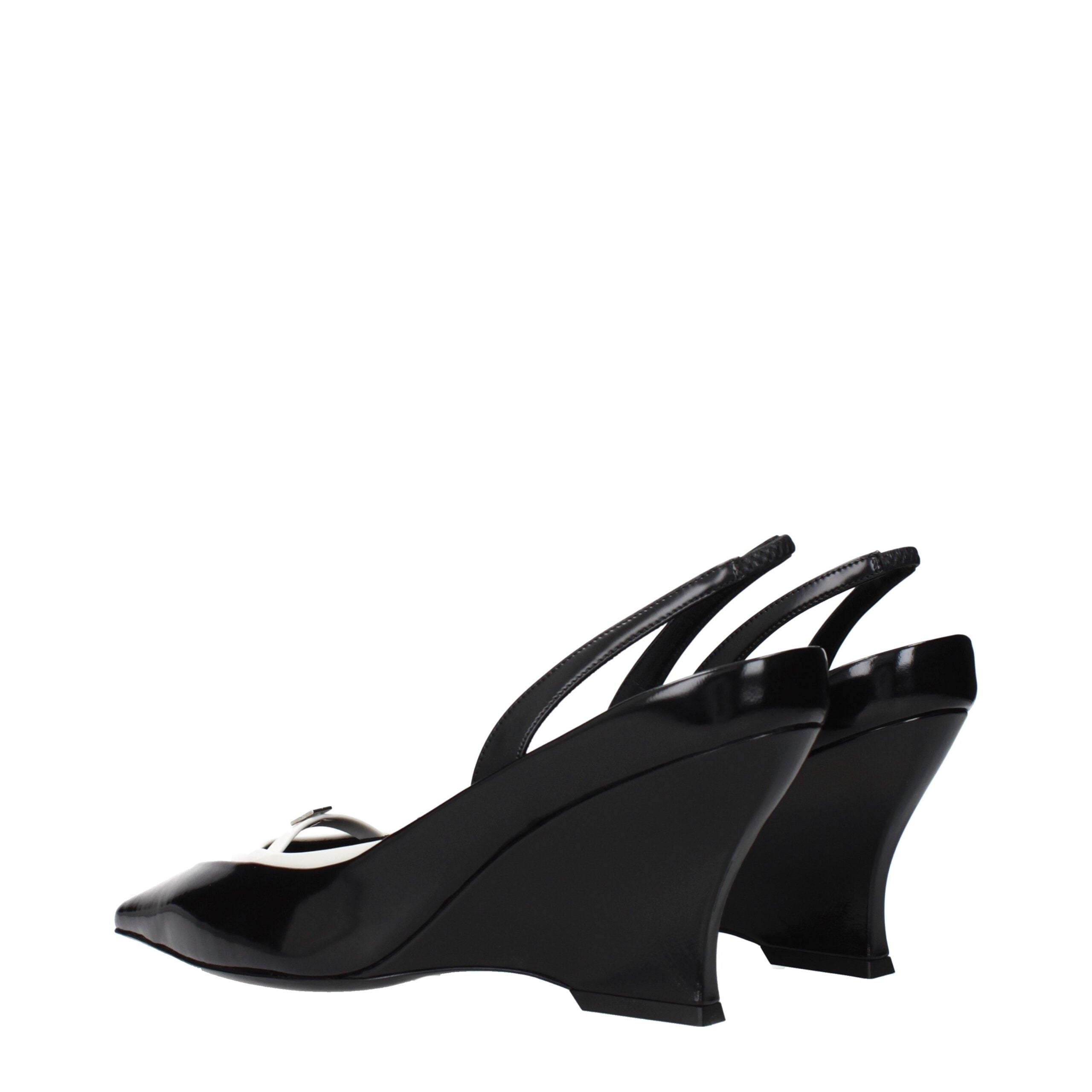 Givenchy Schwarze Keilsandalen aus Leder-4