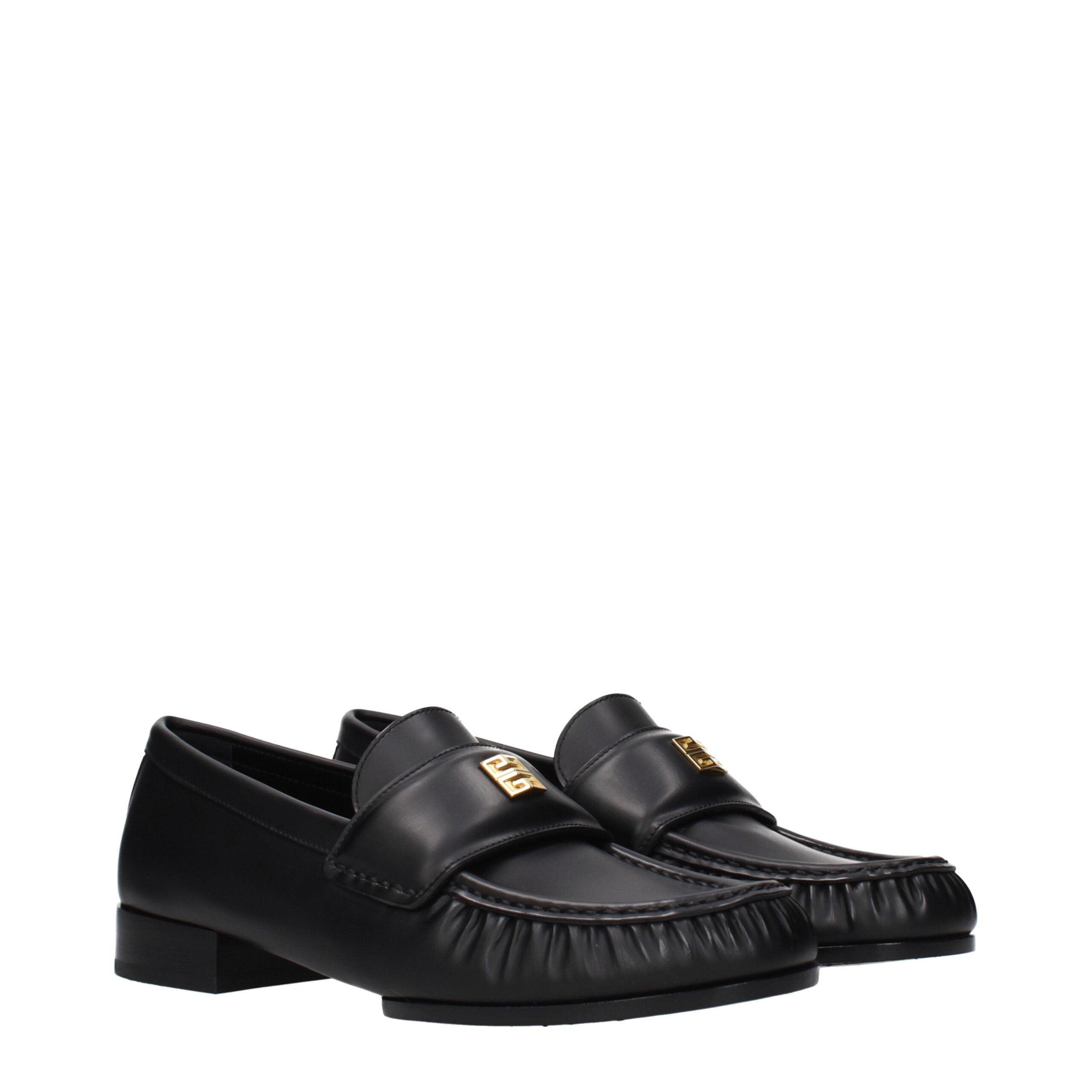 Givenchy Schwarze Leder Loafer zum Hineinschlüpfen-2