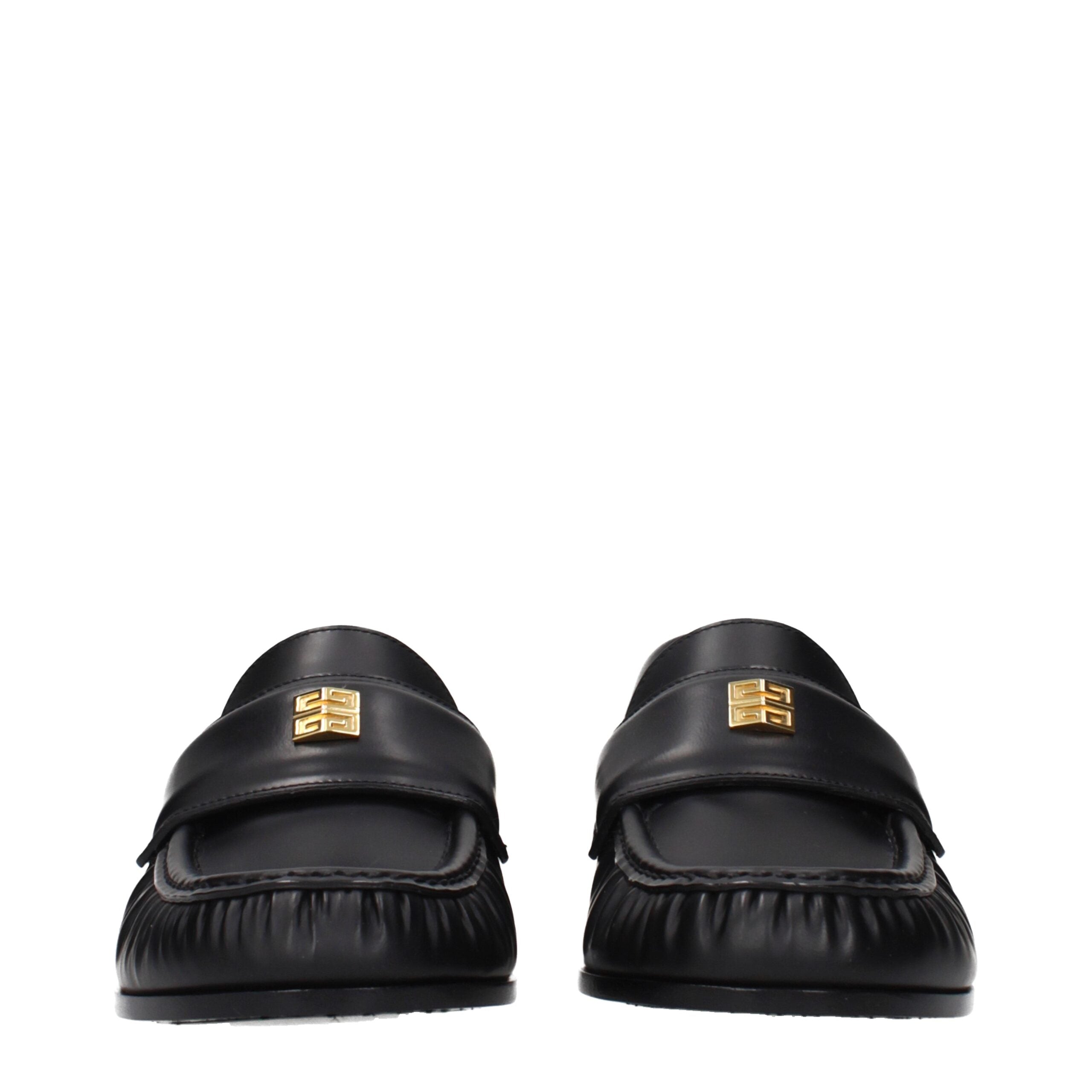 Givenchy Schwarze Leder Loafer zum Hineinschlüpfen-3