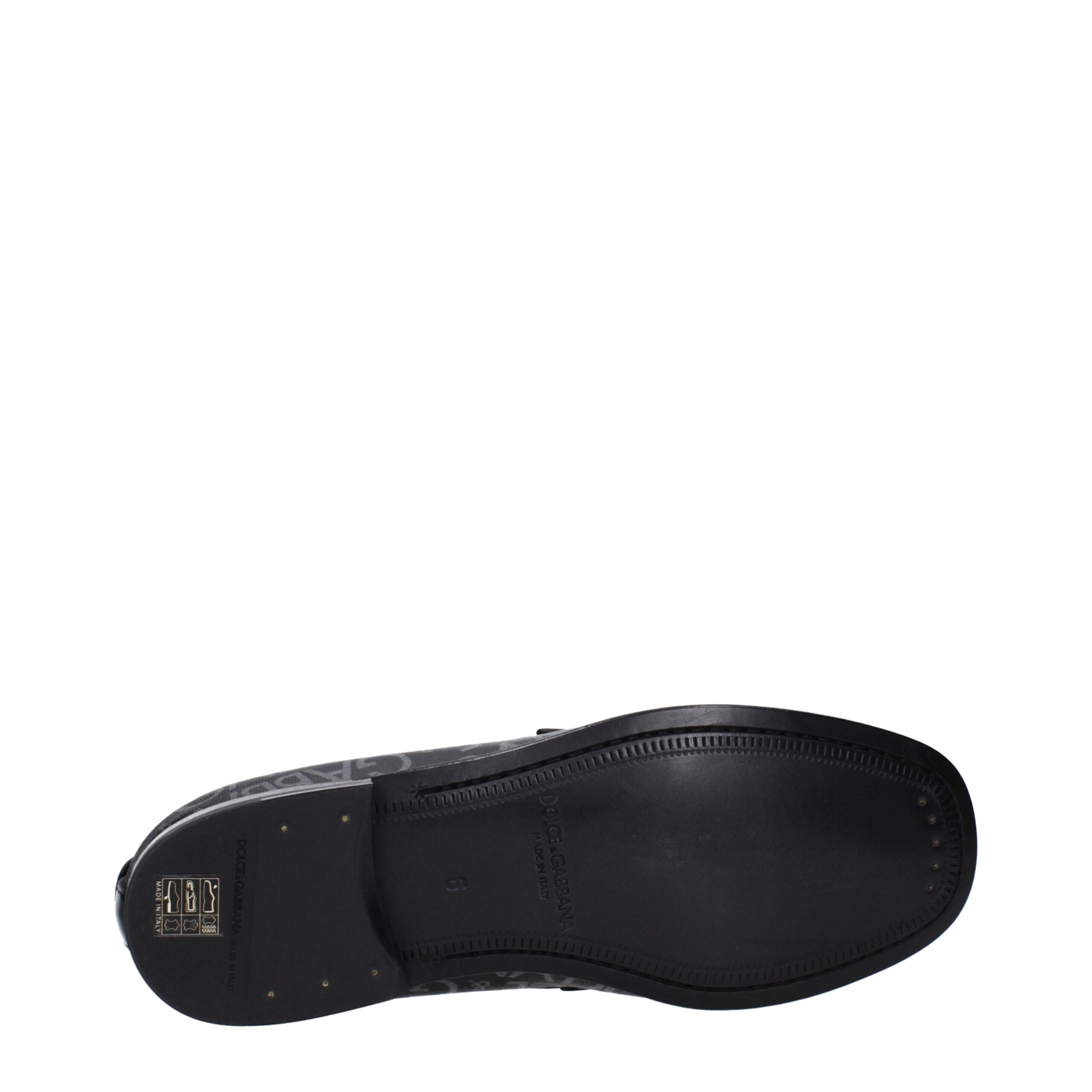 Dolce & Gabbana Schwarze Loafer aus Stoff zum Hineinschlüpfen-5