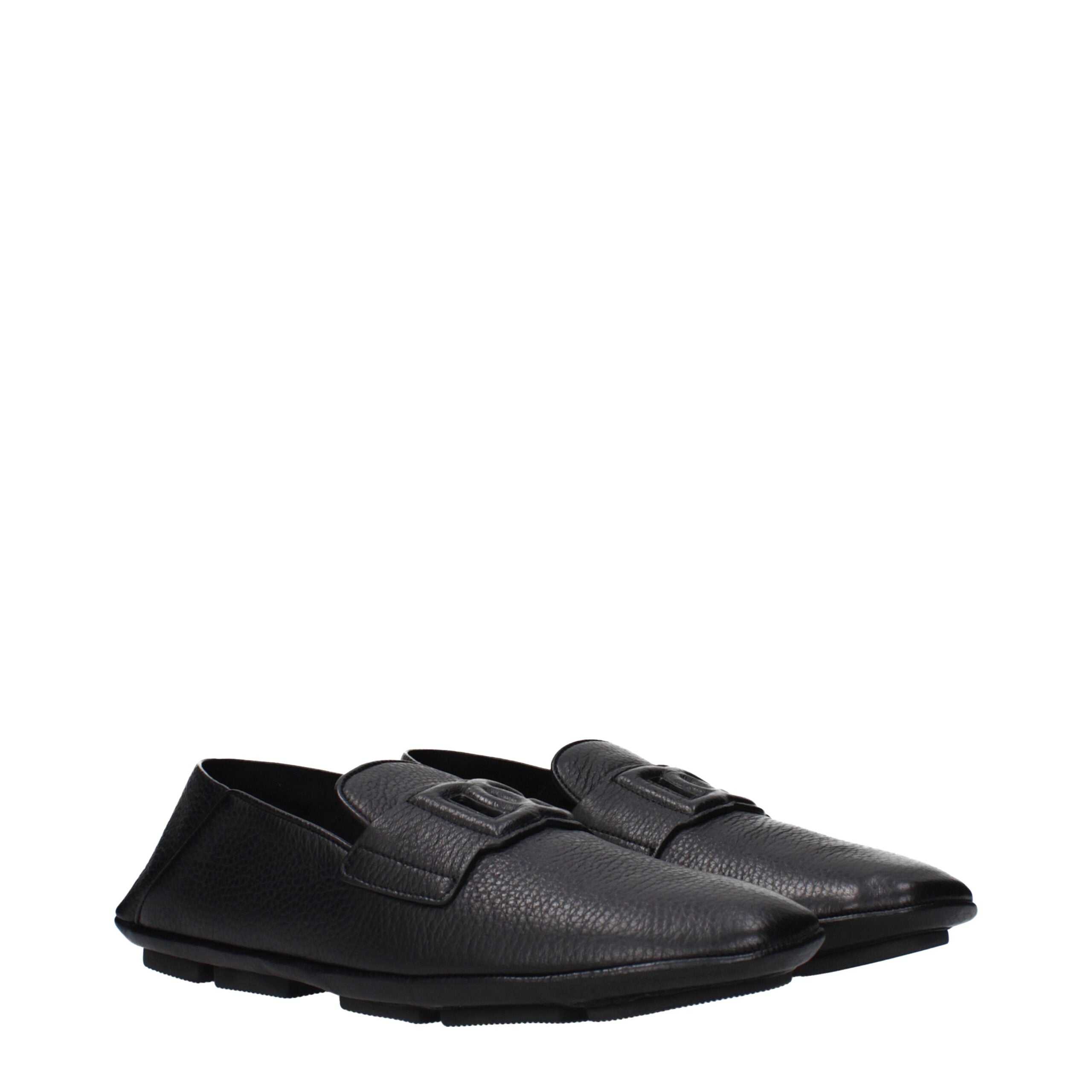 Dolce & Gabbana Schwarze Leder Loafer zum Hineinschlüpfen-2