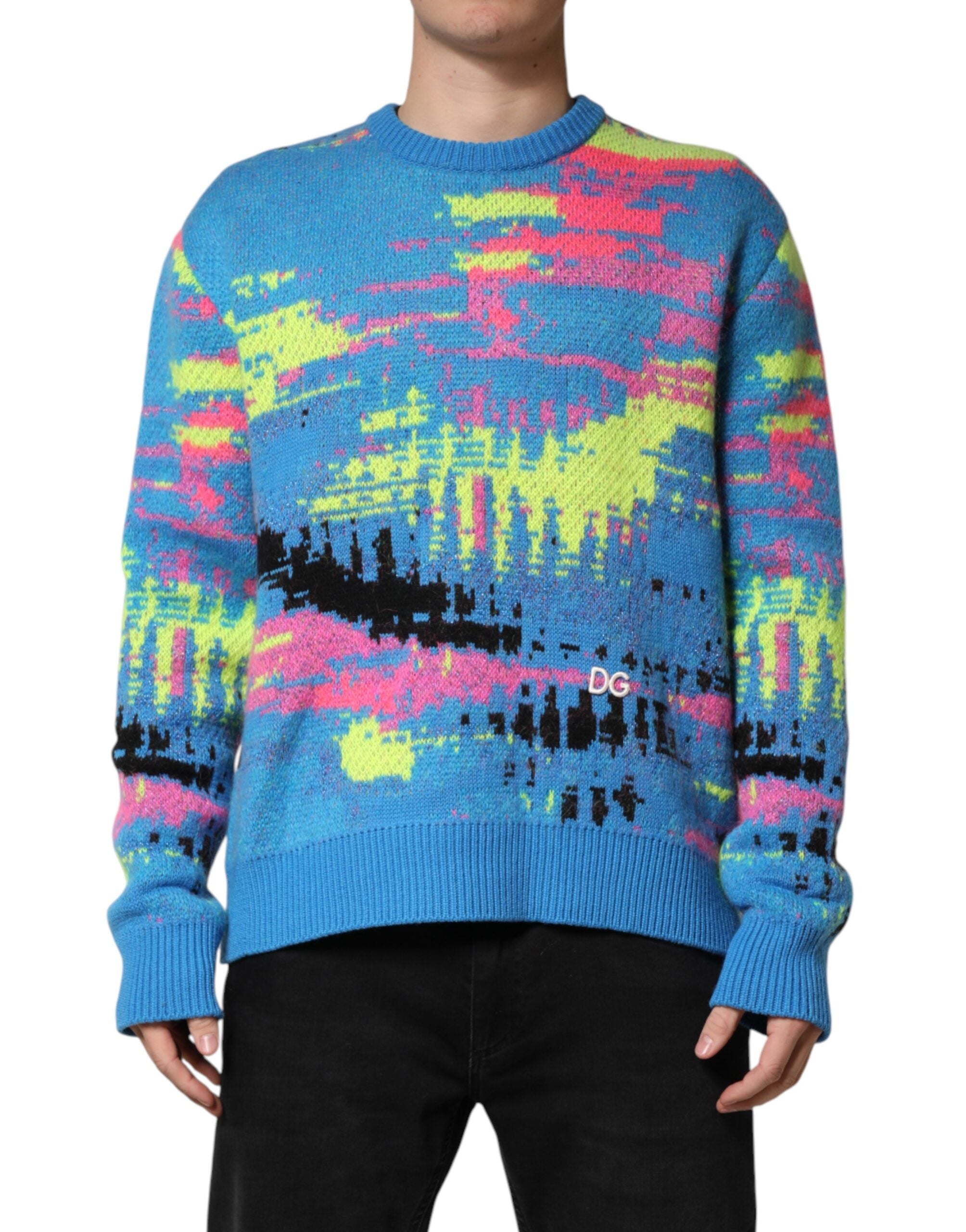 Dolce & Gabbana Mehrfarbiger Herren Pullover mit Rundhalsausschnitt-1