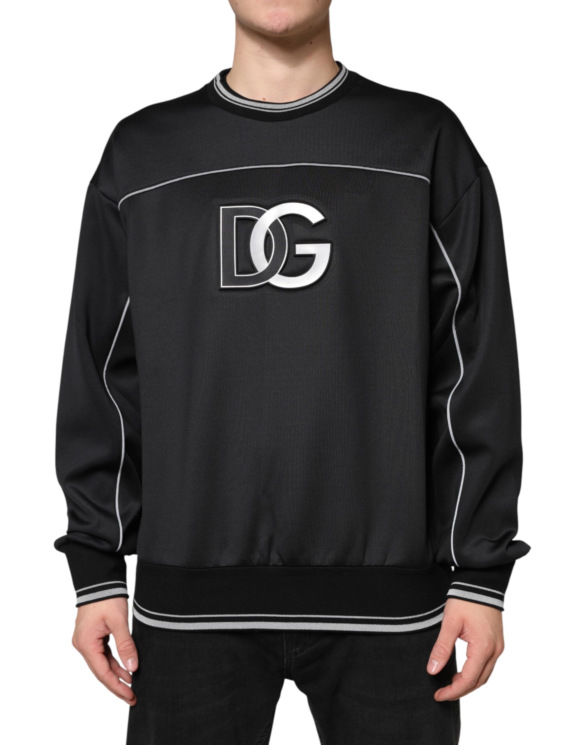 Dolce & Gabbana Black DG Logo Crewneck Sweatshirt-2