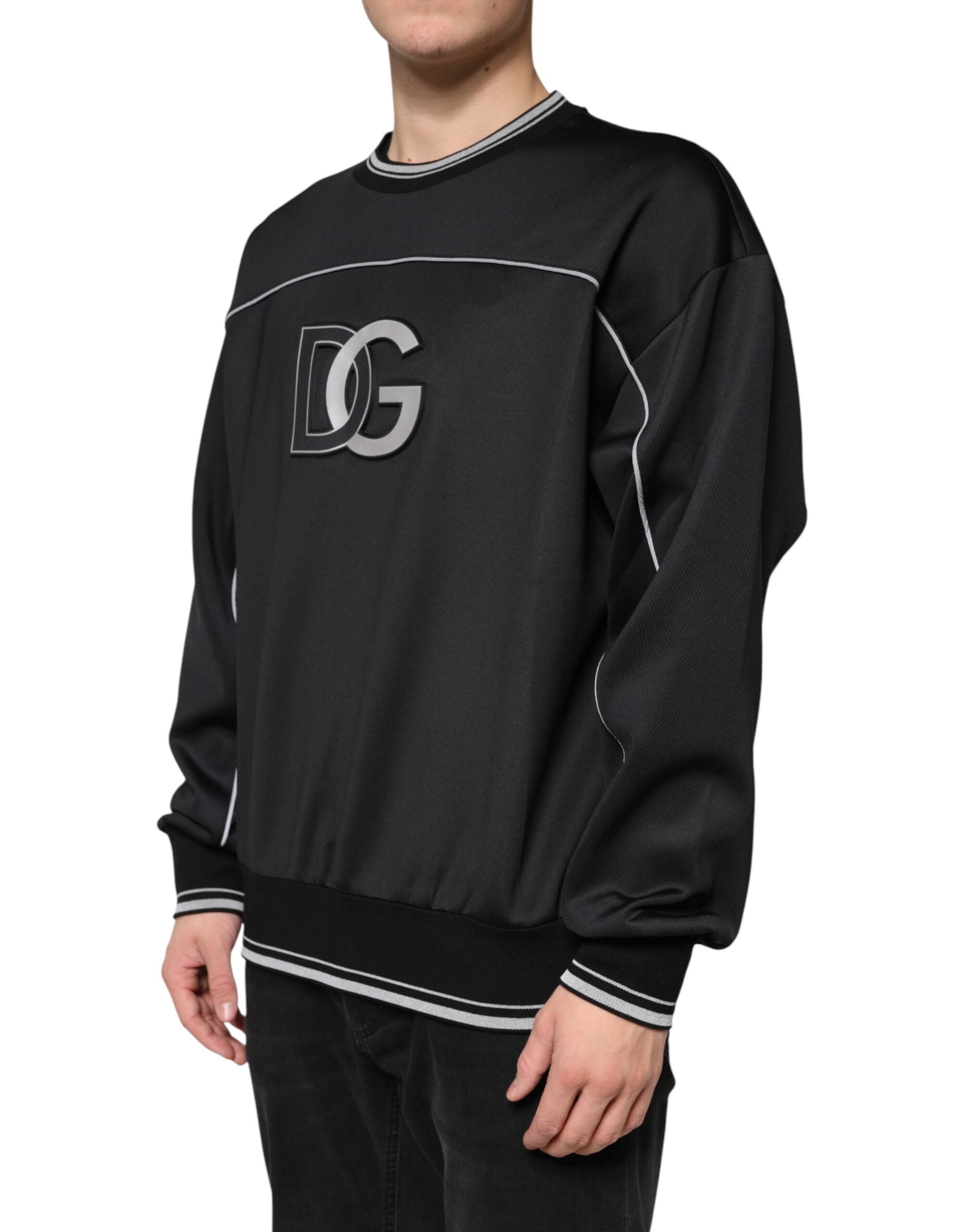 Dolce & Gabbana Black DG Logo Crewneck Sweatshirt-3