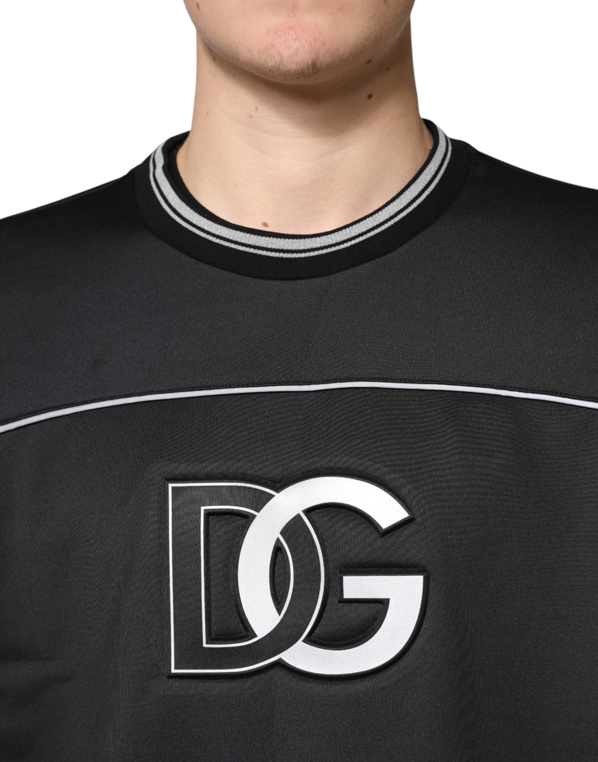 Dolce & Gabbana Black DG Logo Crewneck Sweatshirt-5