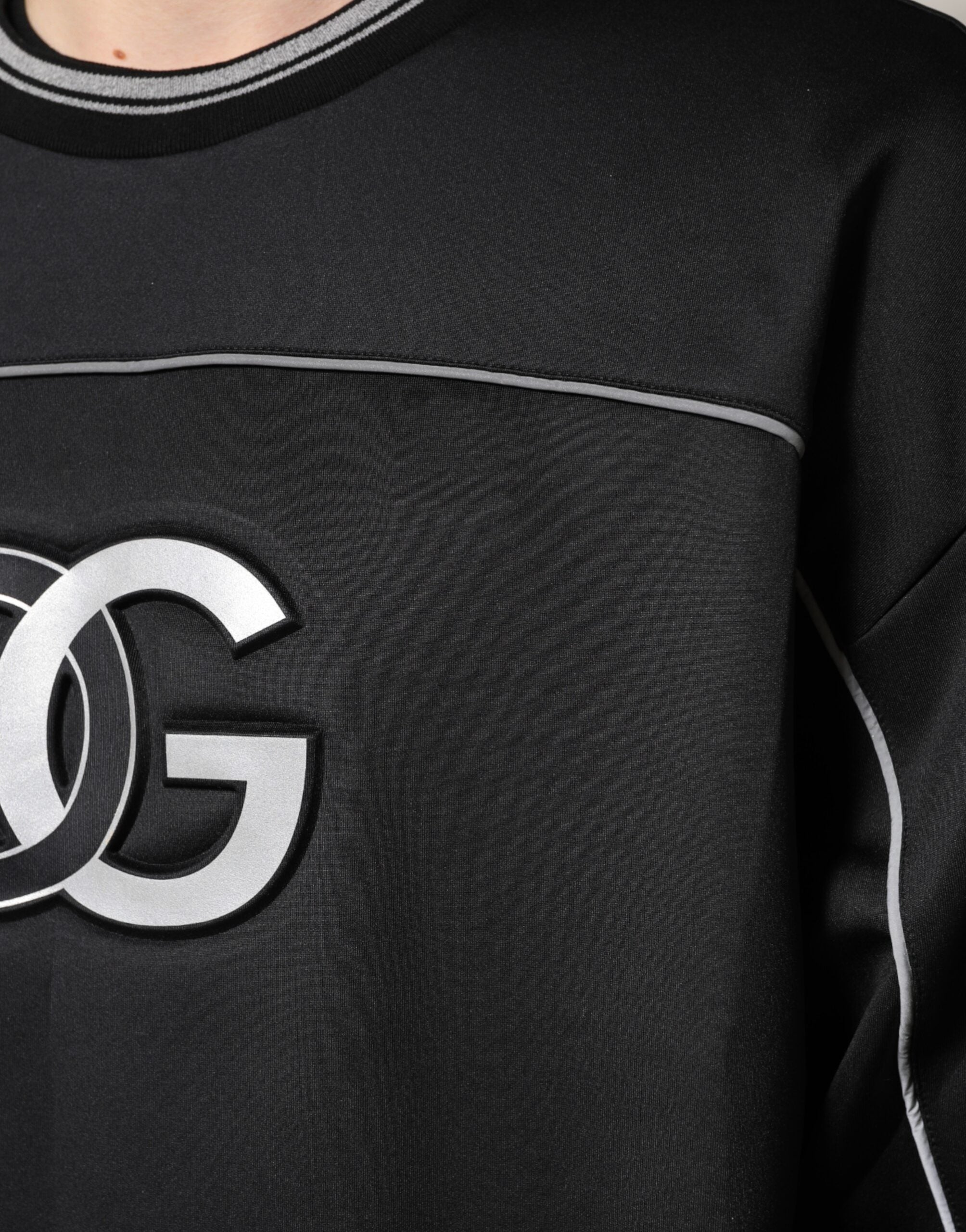 Dolce & Gabbana Black DG Logo Crewneck Sweatshirt-6