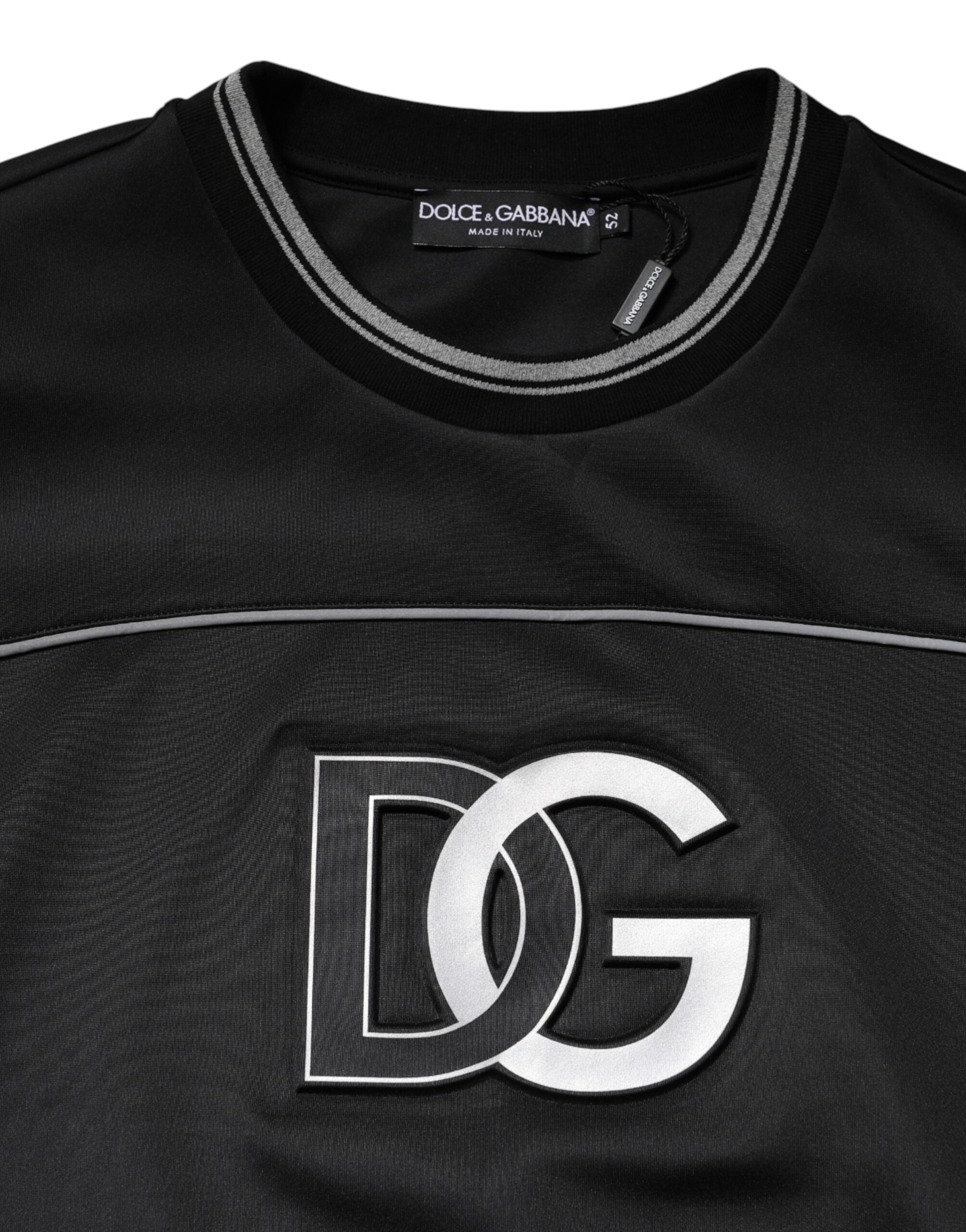 Dolce & Gabbana Black DG Logo Crewneck Sweatshirt-7