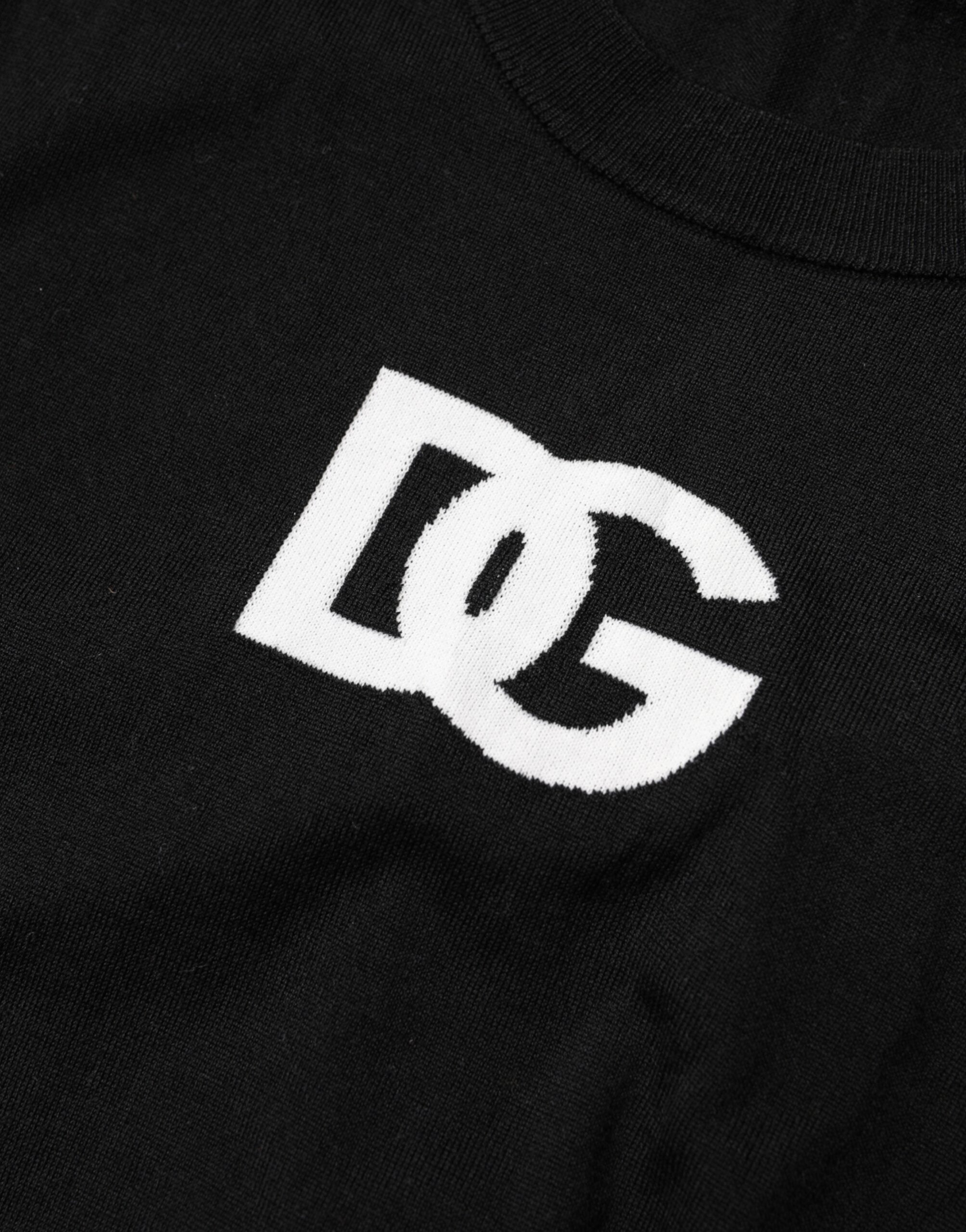 Dolce & Gabbana Men's Black Wool Crew-Neck Sweater-8