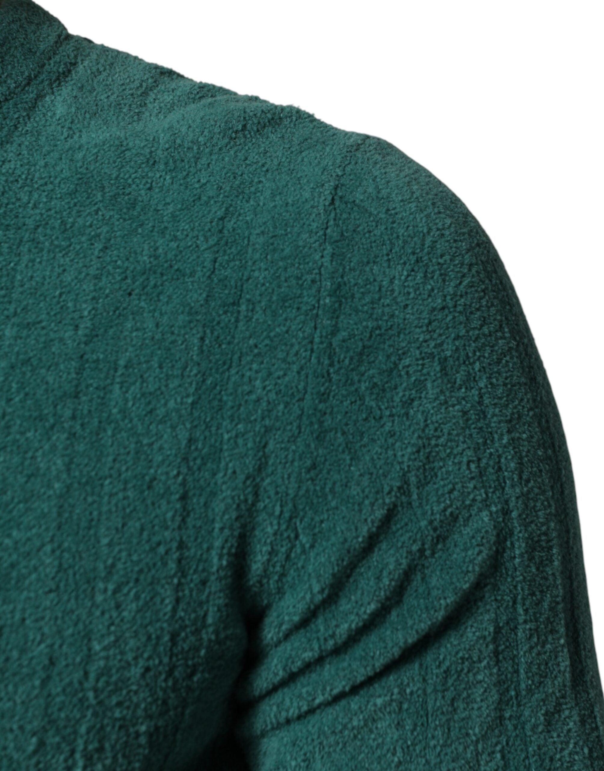 Dolce & Gabbana Men's Dark Green Crew Neck Cotton Blend T-Shirt-6