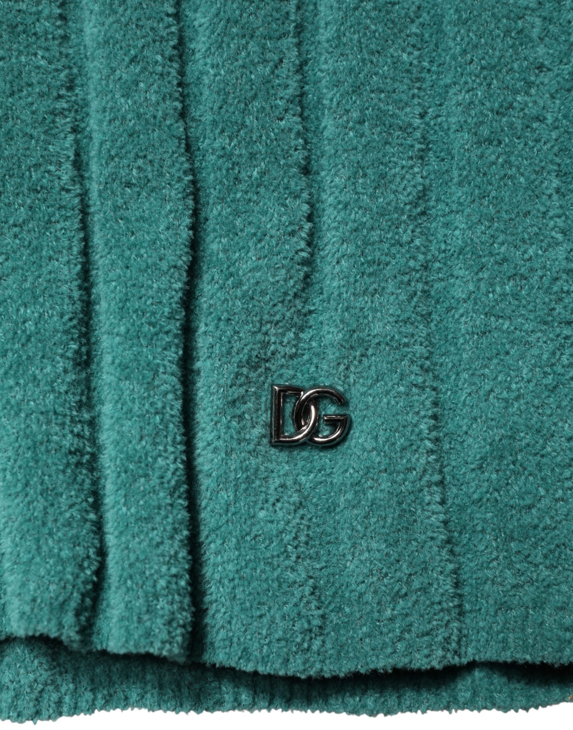 Dolce & Gabbana Men's Dark Green Crew Neck Cotton Blend T-Shirt-8