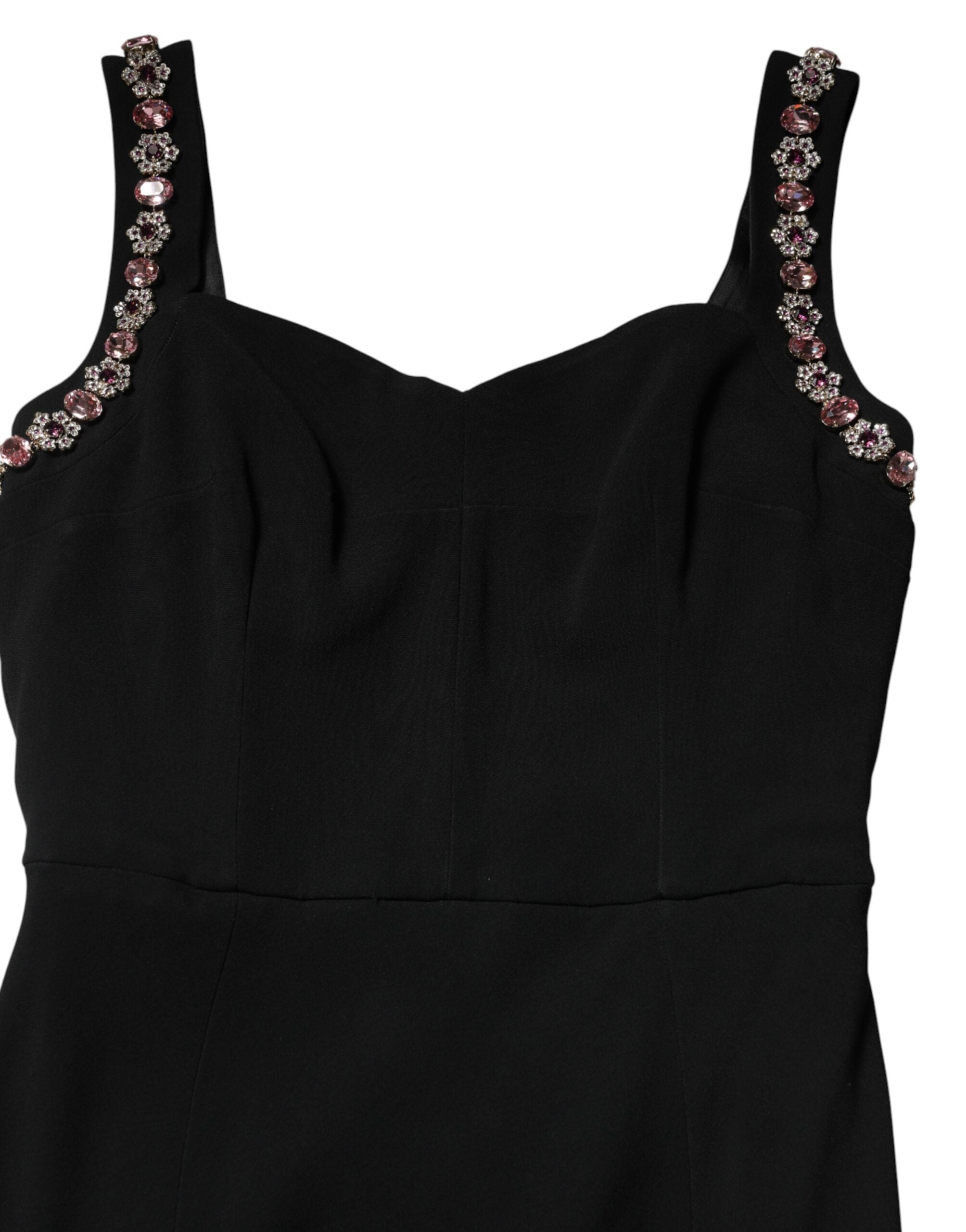 Dolce & Gabbana Embellished Black Bodycon Evening Dress-7
