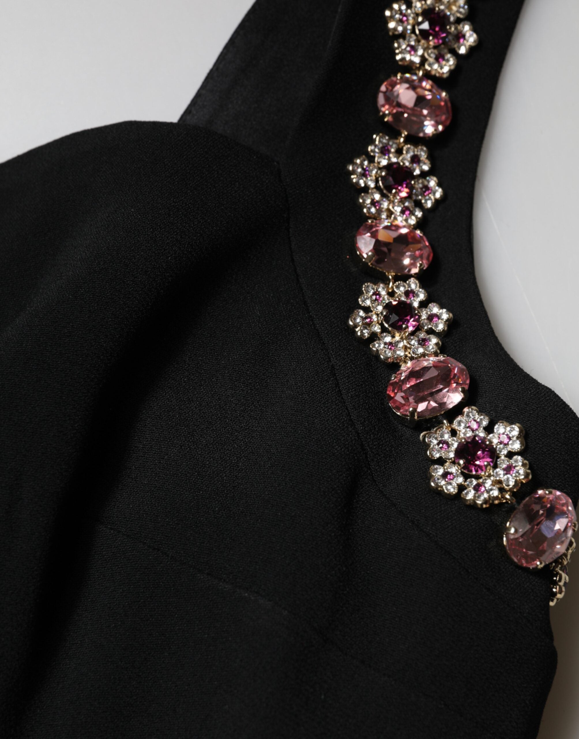 Dolce & Gabbana Embellished Black Bodycon Evening Dress-8