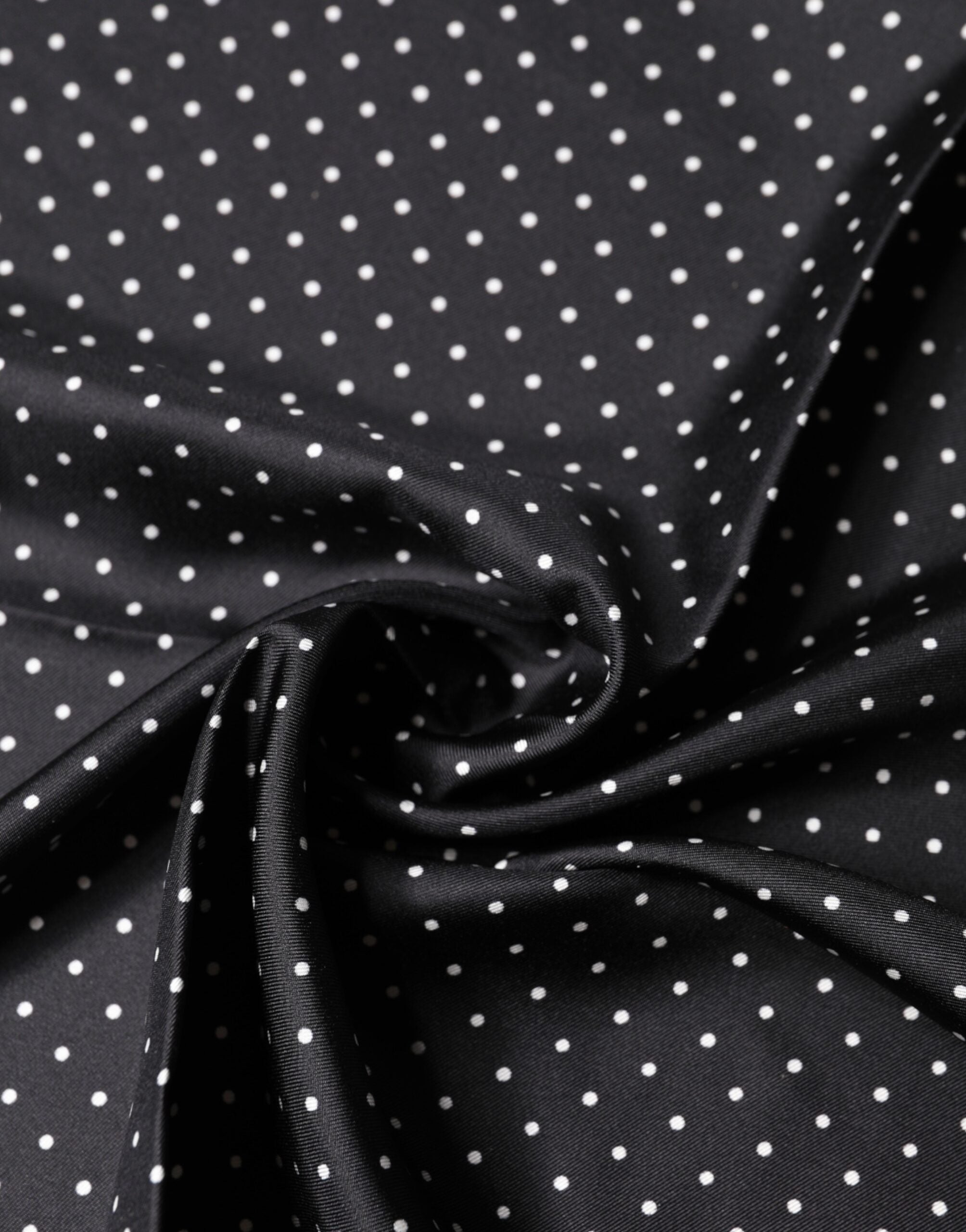 Dolce & Gabbana Black Polka Dot Silk Foulard Scarf-4