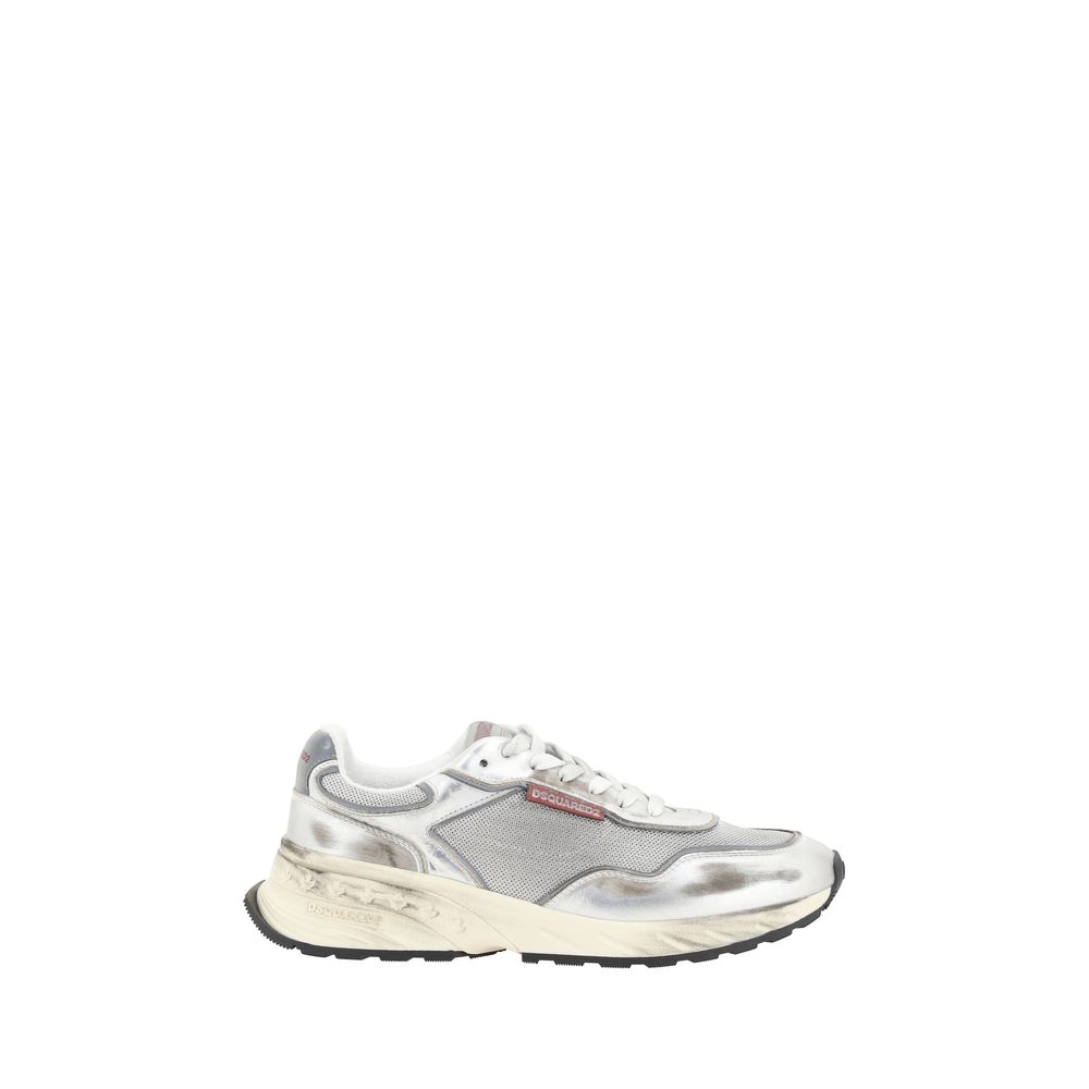Dsquared² Weiße Bos Taurus Kalbsleder-Sneakers-1