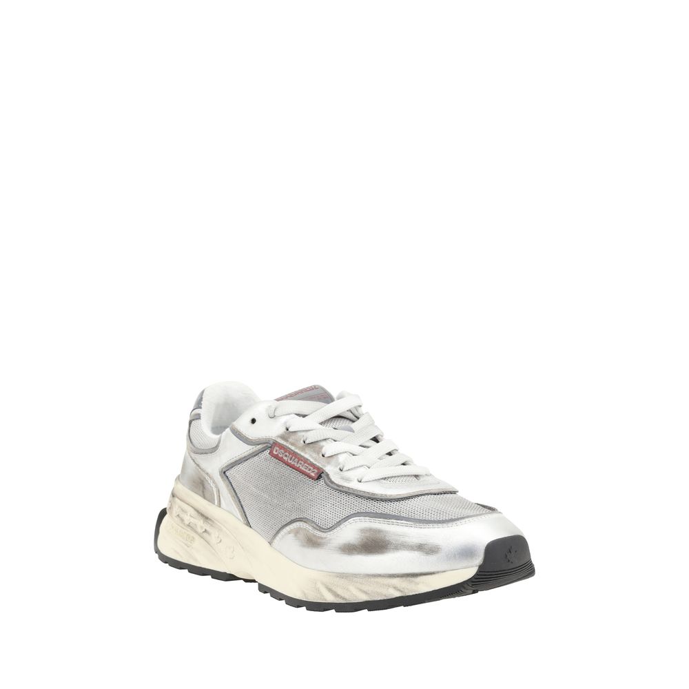 Dsquared² Weiße Bos Taurus Kalbsleder-Sneakers-2
