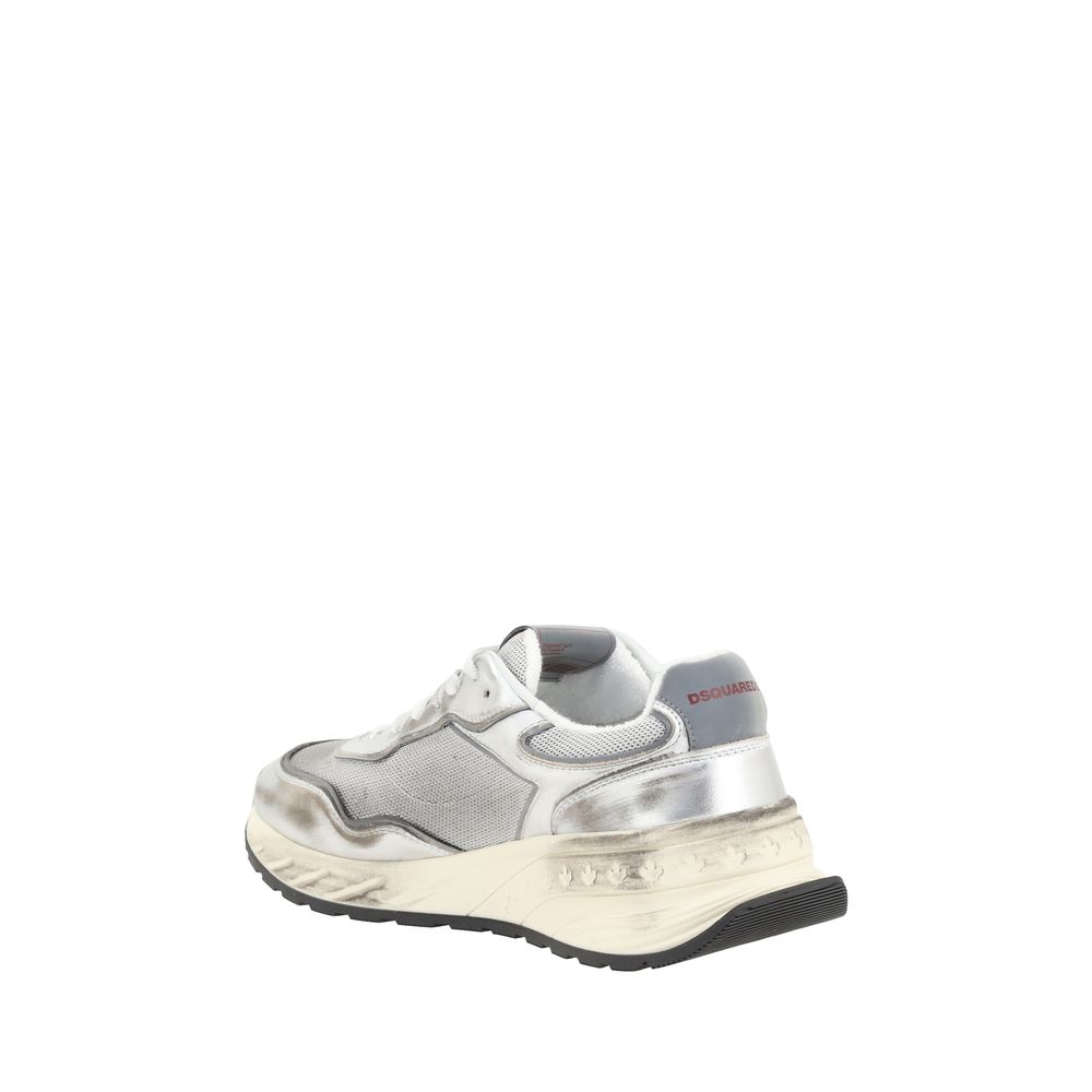 Dsquared² Weiße Bos Taurus Kalbsleder-Sneakers-3