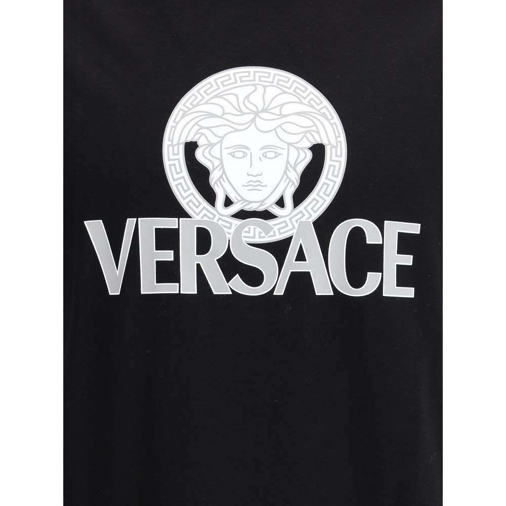 Versace Schwarzes Baumwoll-T-Shirt-3