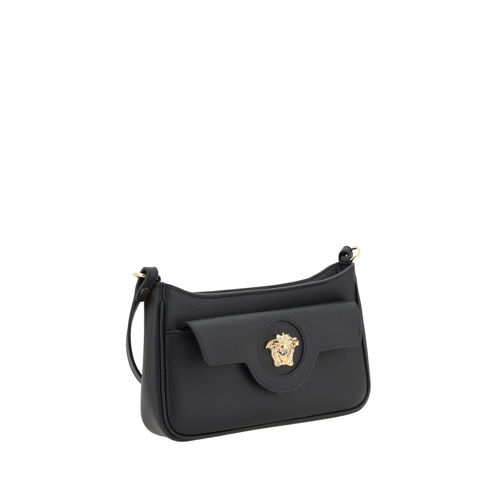 Versace Black Bos Taurus Calfskin Shoulder Bag-2