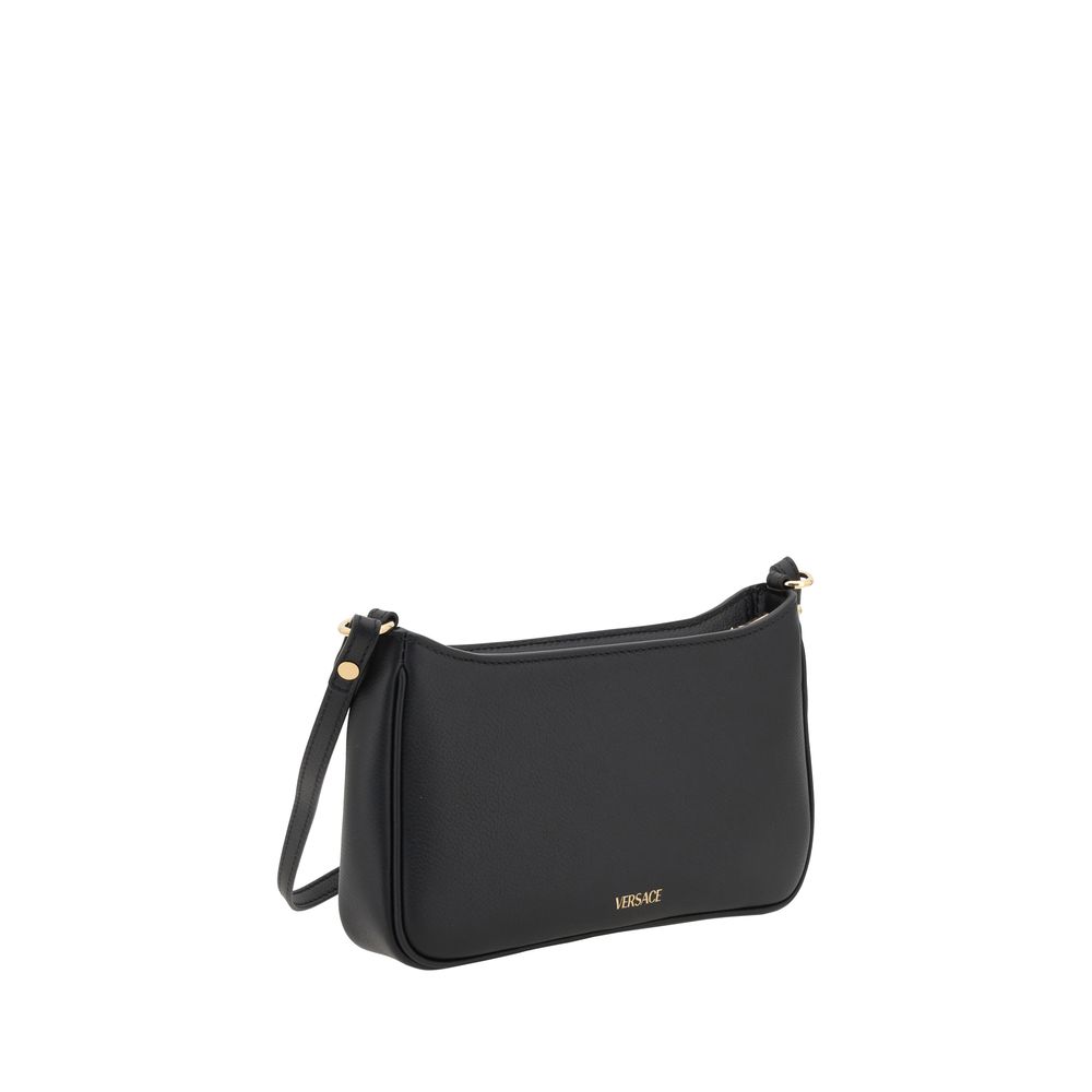Versace Black Bos Taurus Calfskin Shoulder Bag-3