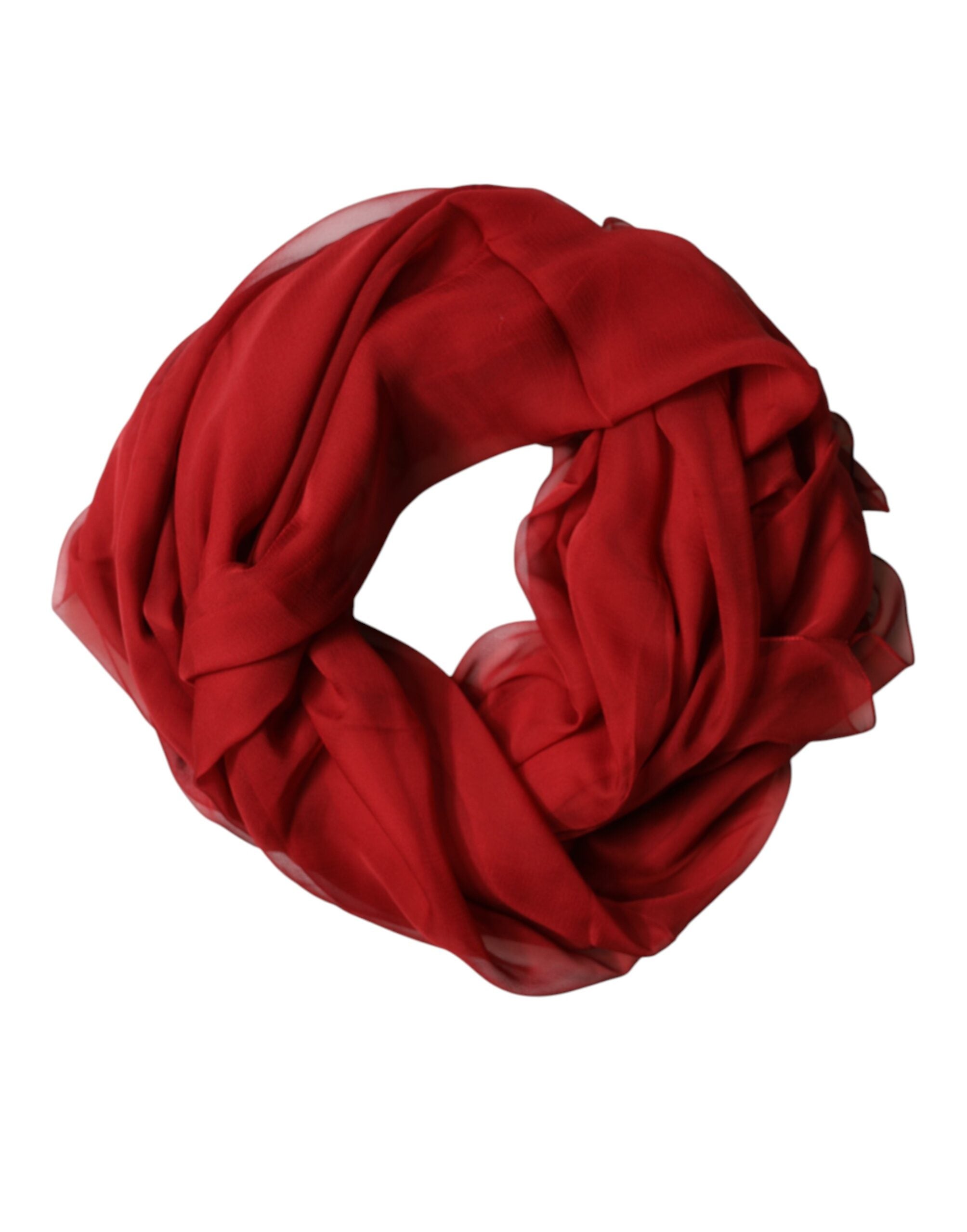 Dolce & Gabbana Red Stole Silk Scarf Men's Scarf-2