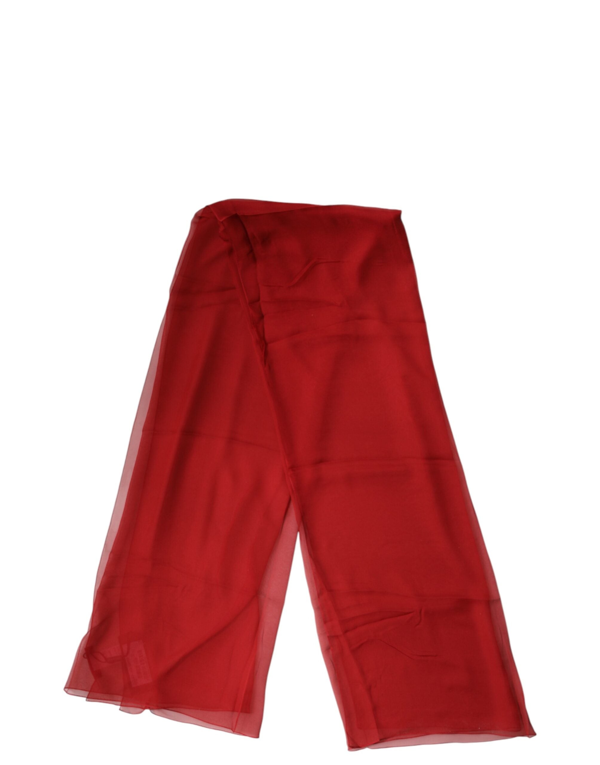 Dolce & Gabbana Red Stole Silk Scarf Men's Scarf-3
