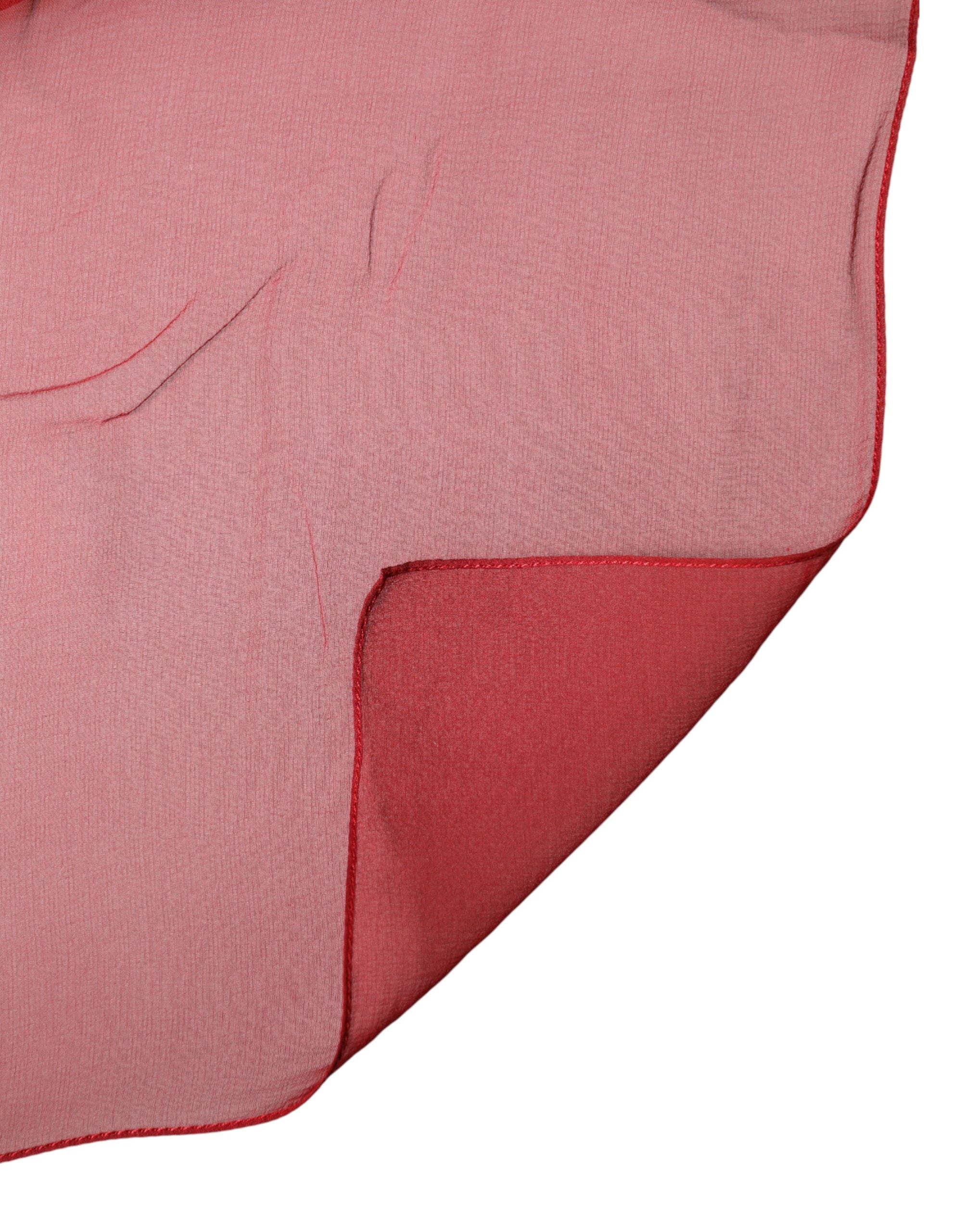 Dolce & Gabbana Red Stole Silk Scarf Men's Scarf-4