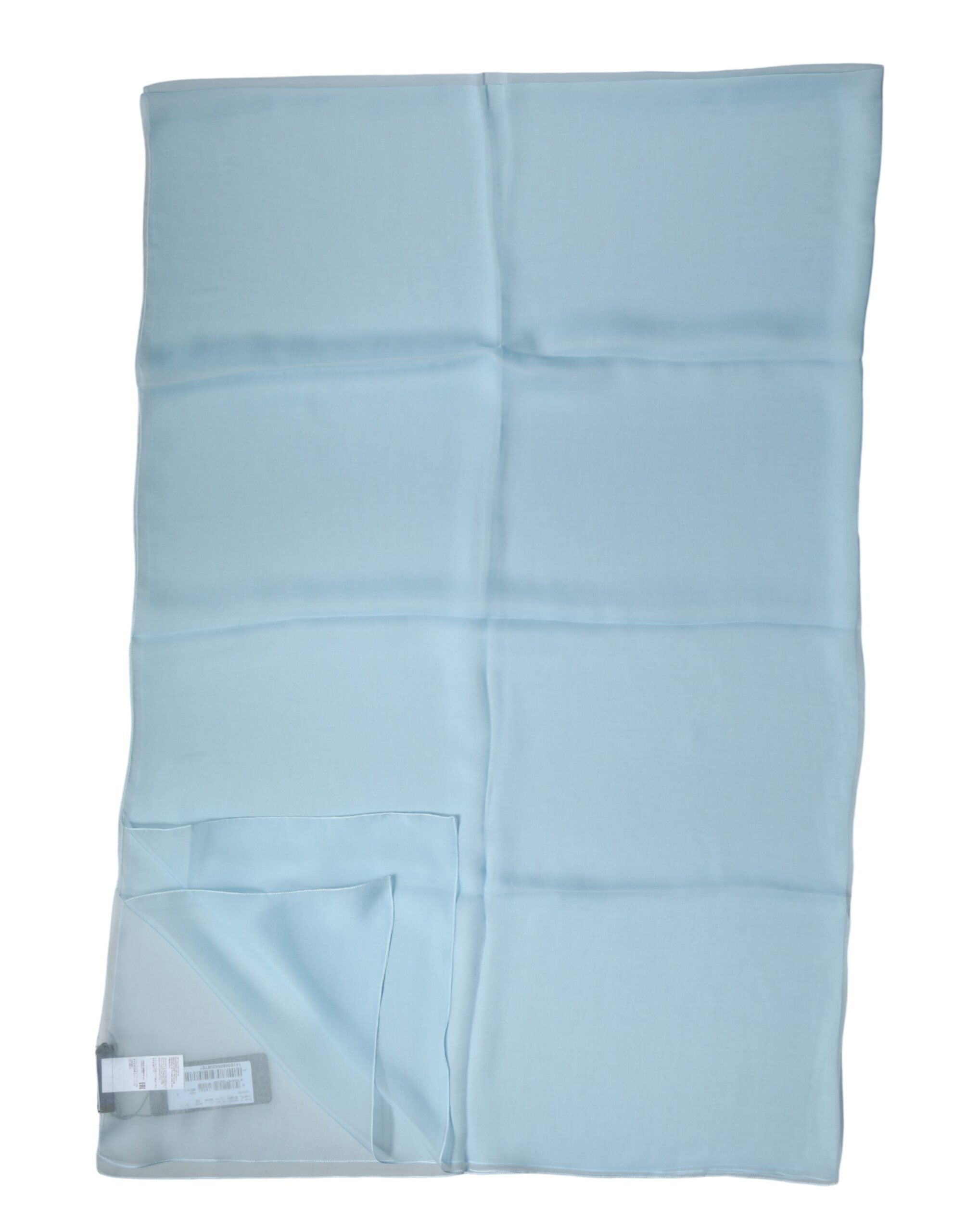 Dolce & Gabbana Light Blue Stole Silk Scarf Neck Wrap Scarf-2