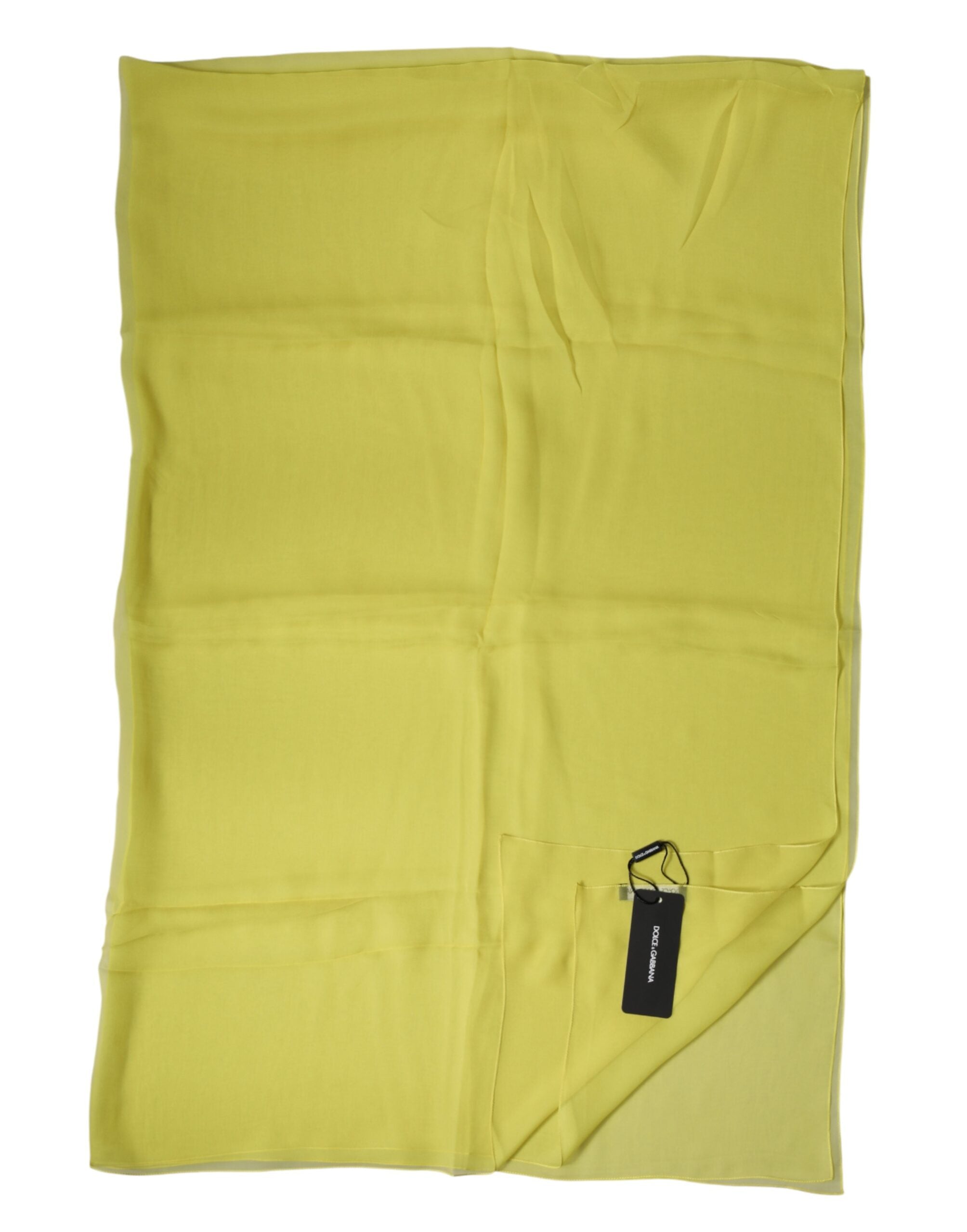 Dolce & Gabbana Men's Yellow Silk Stole – Scarf and Neckerchief-3