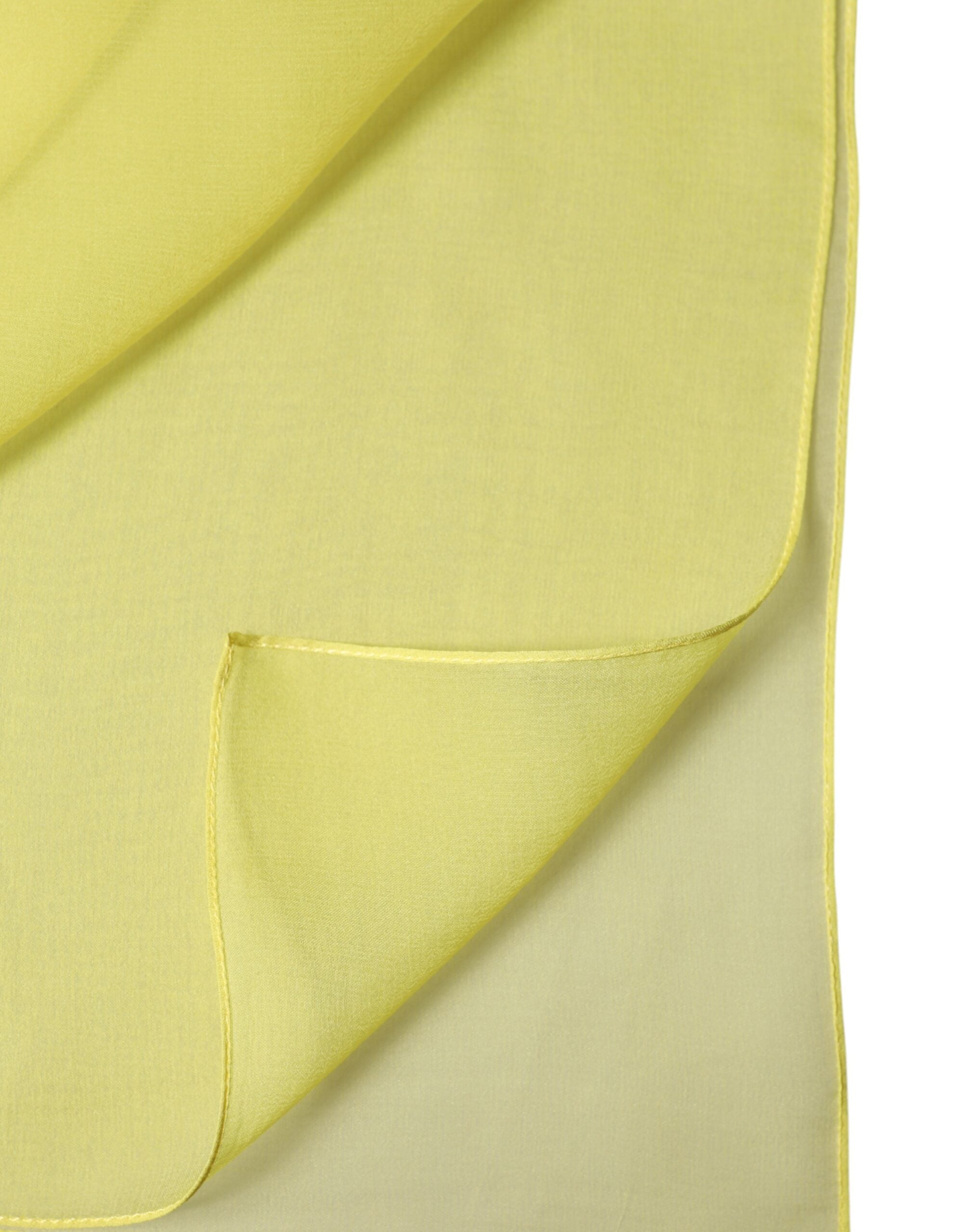 Dolce & Gabbana Men's Yellow Silk Stole – Scarf and Neckerchief-4