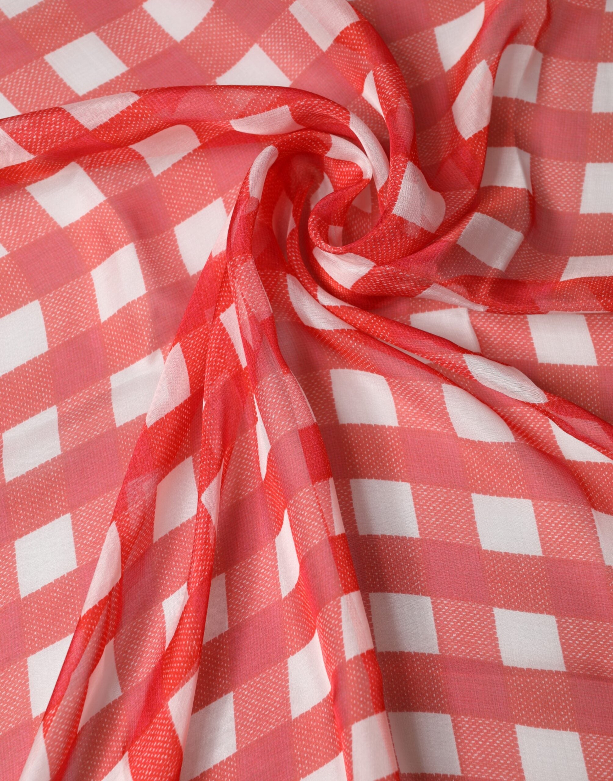 Dolce & Gabbana Red Plaid Stole Scarf Wrap-5