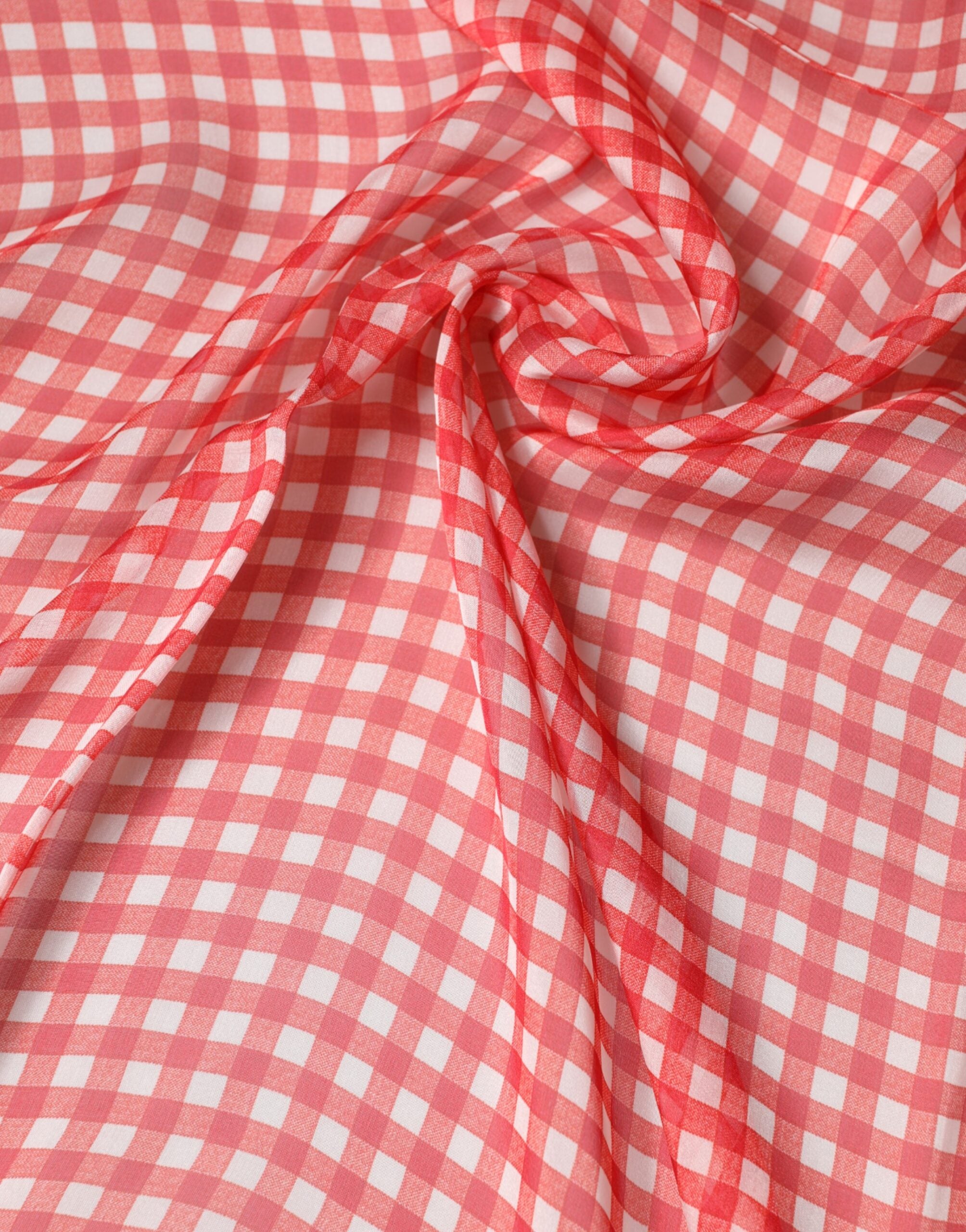 Dolce & Gabbana Red Plaid Silk Scarf-5