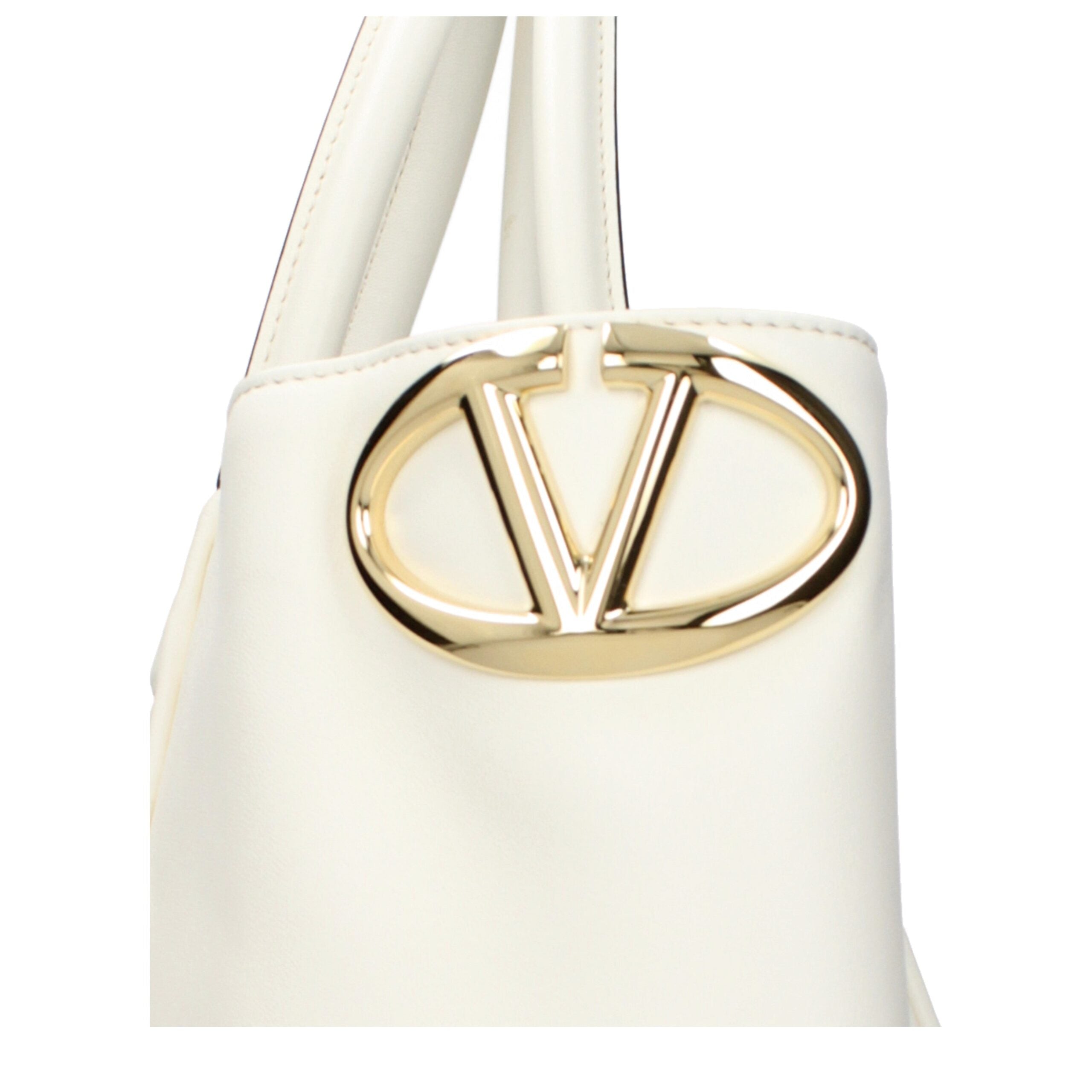 Valentino Garavani Beige Leder Handtasche-4