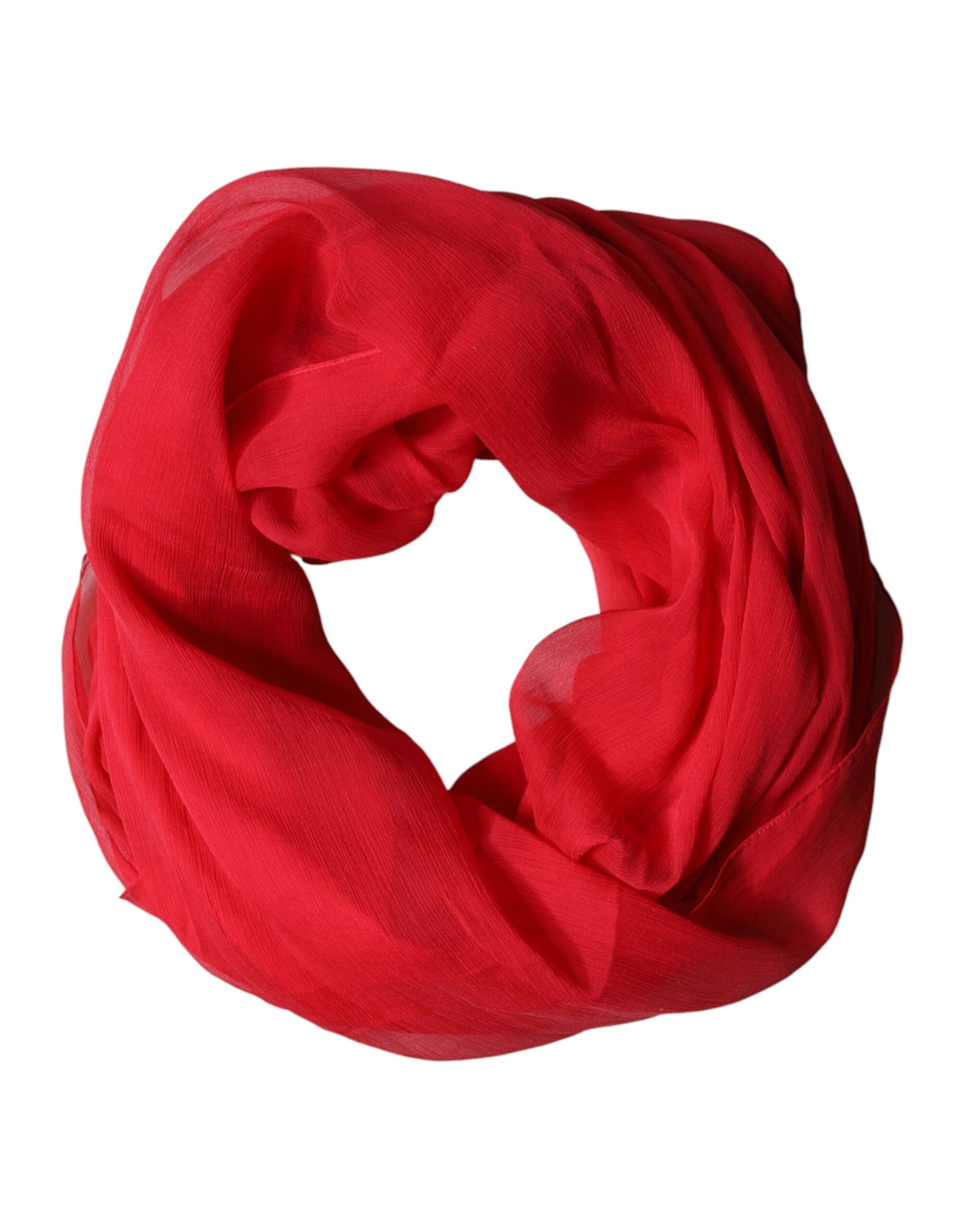 Dolce & Gabbana Red Silk Scarf for Men-1