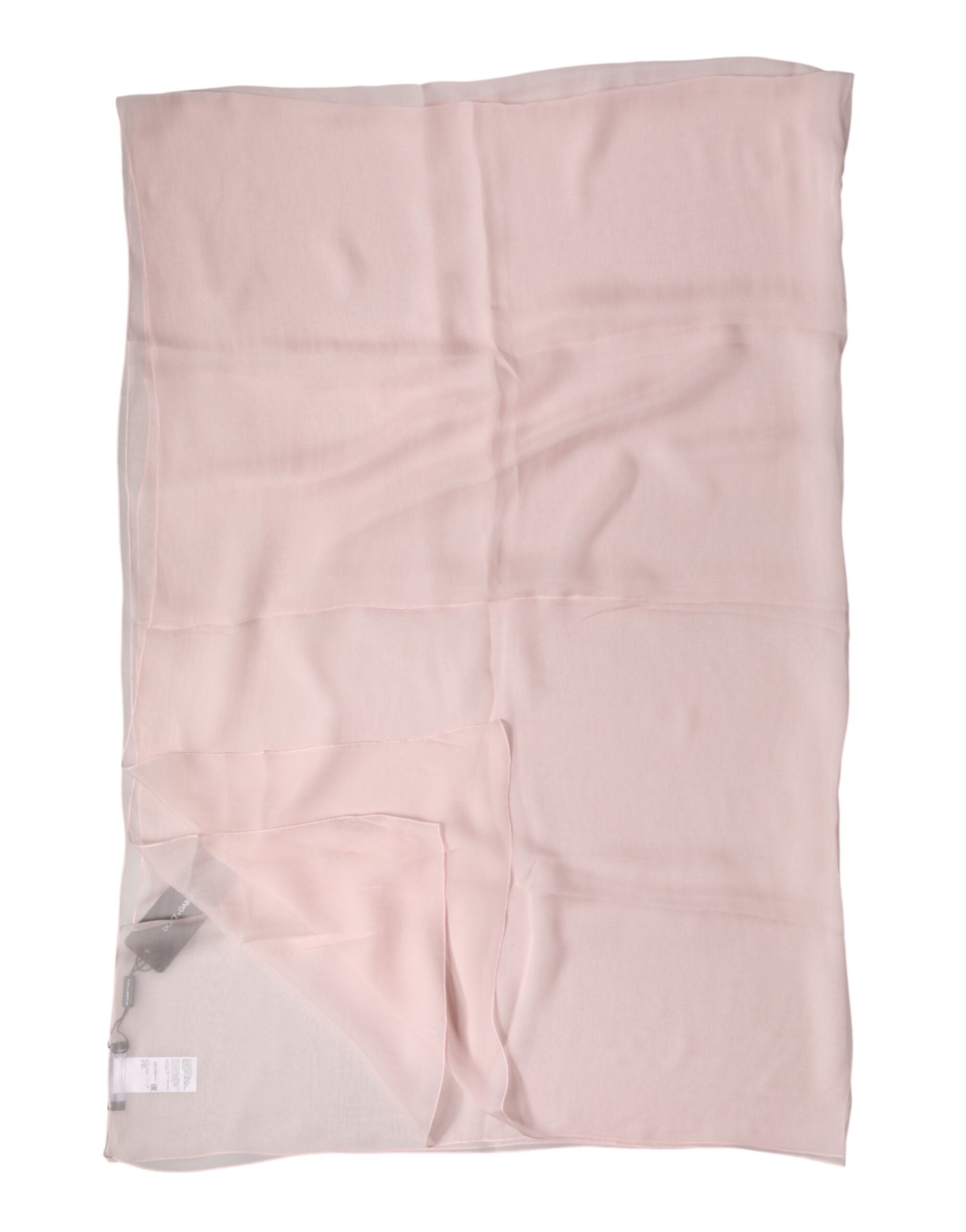 Dolce & Gabbana Light Pink Silk Stole Scarf Neck Scarf-3