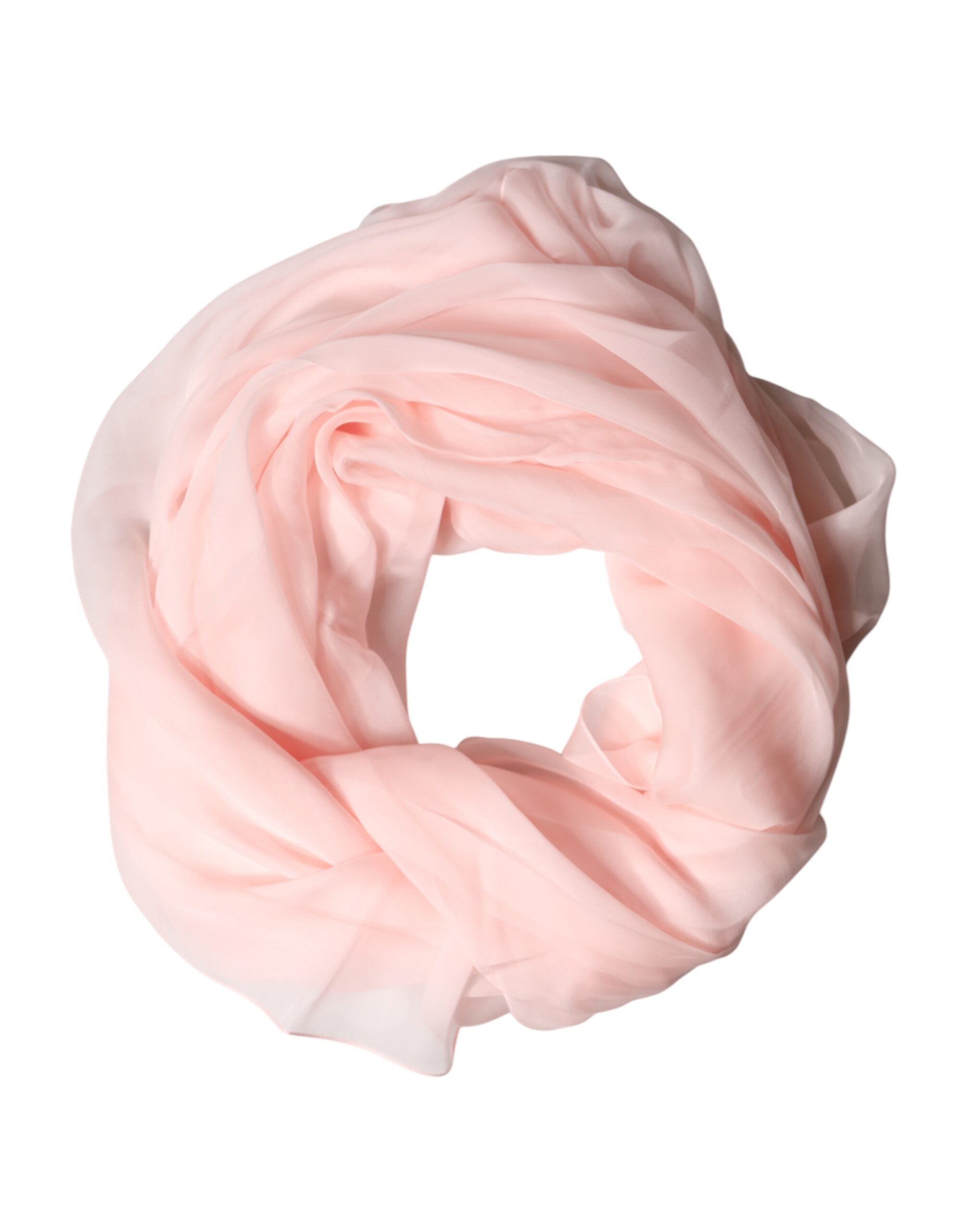 Dolce & Gabbana Light Pink Silk Stole Scarf Neck Scarf-2