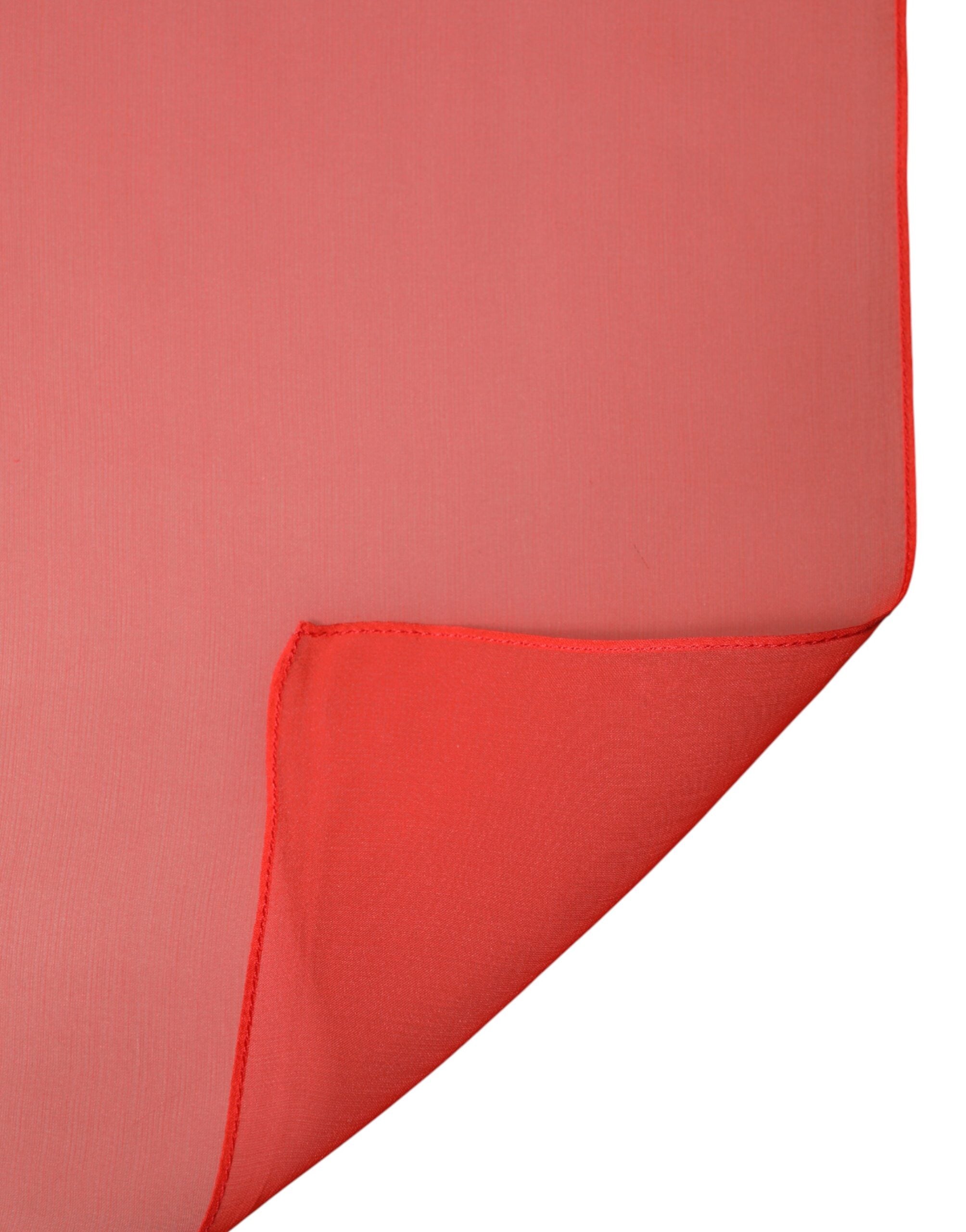 Dolce & Gabbana Roter Seidenschal Stola Nackenwickel Schal-4