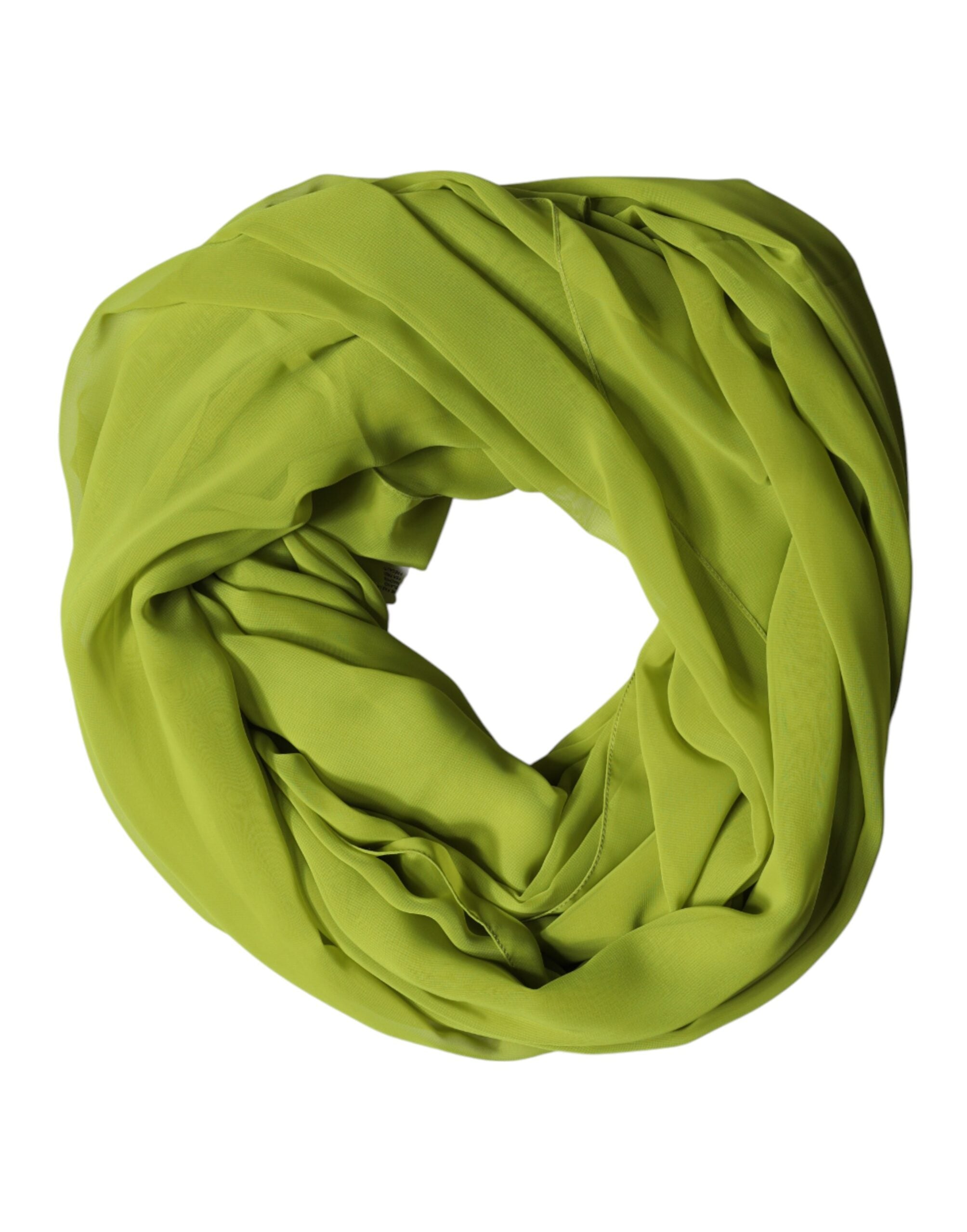 Dolce & Gabbana Green Polyester Stole Neck Scarf Shawl-1