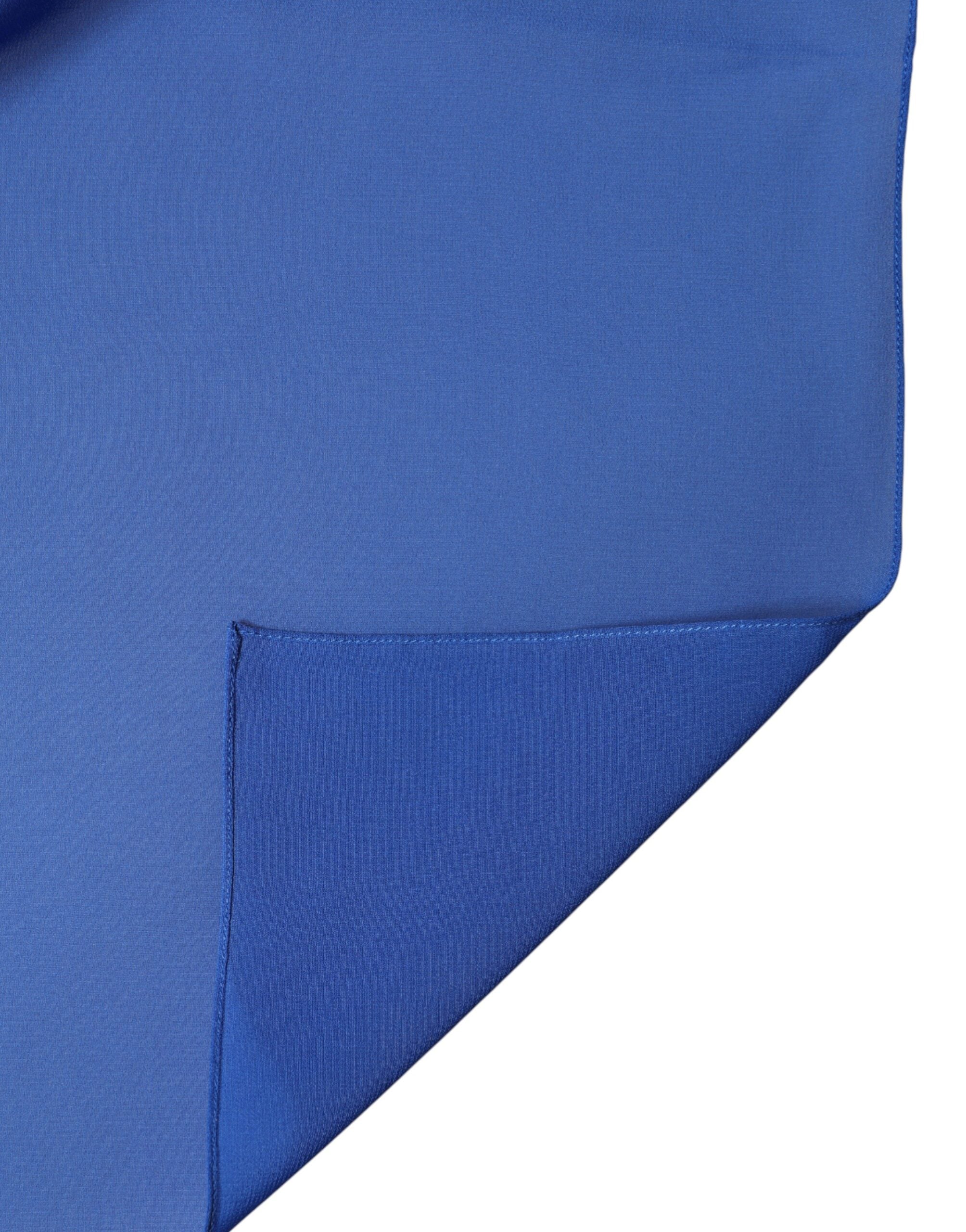 Dolce & Gabbana Blauer Seidenschal Stola Herrenschal-3