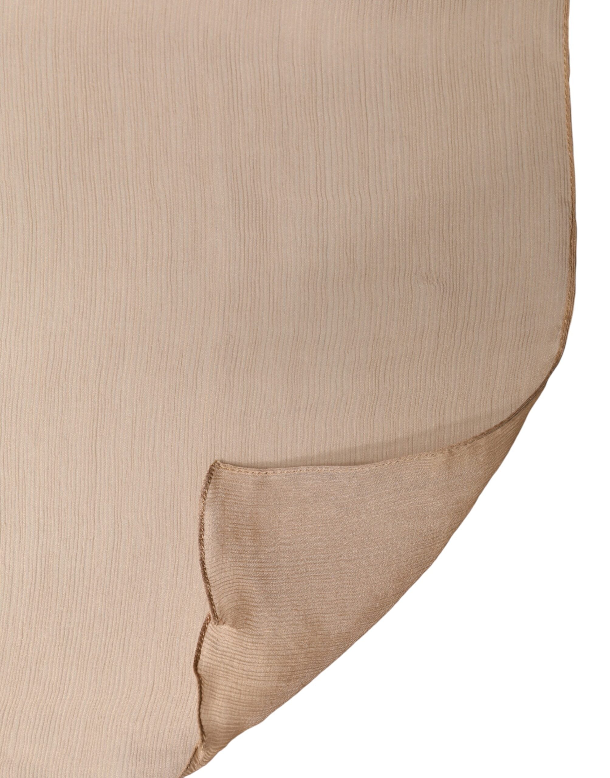Dolce & Gabbana Men's Brown Silk Scarf – Neck Wrap and Stole-4